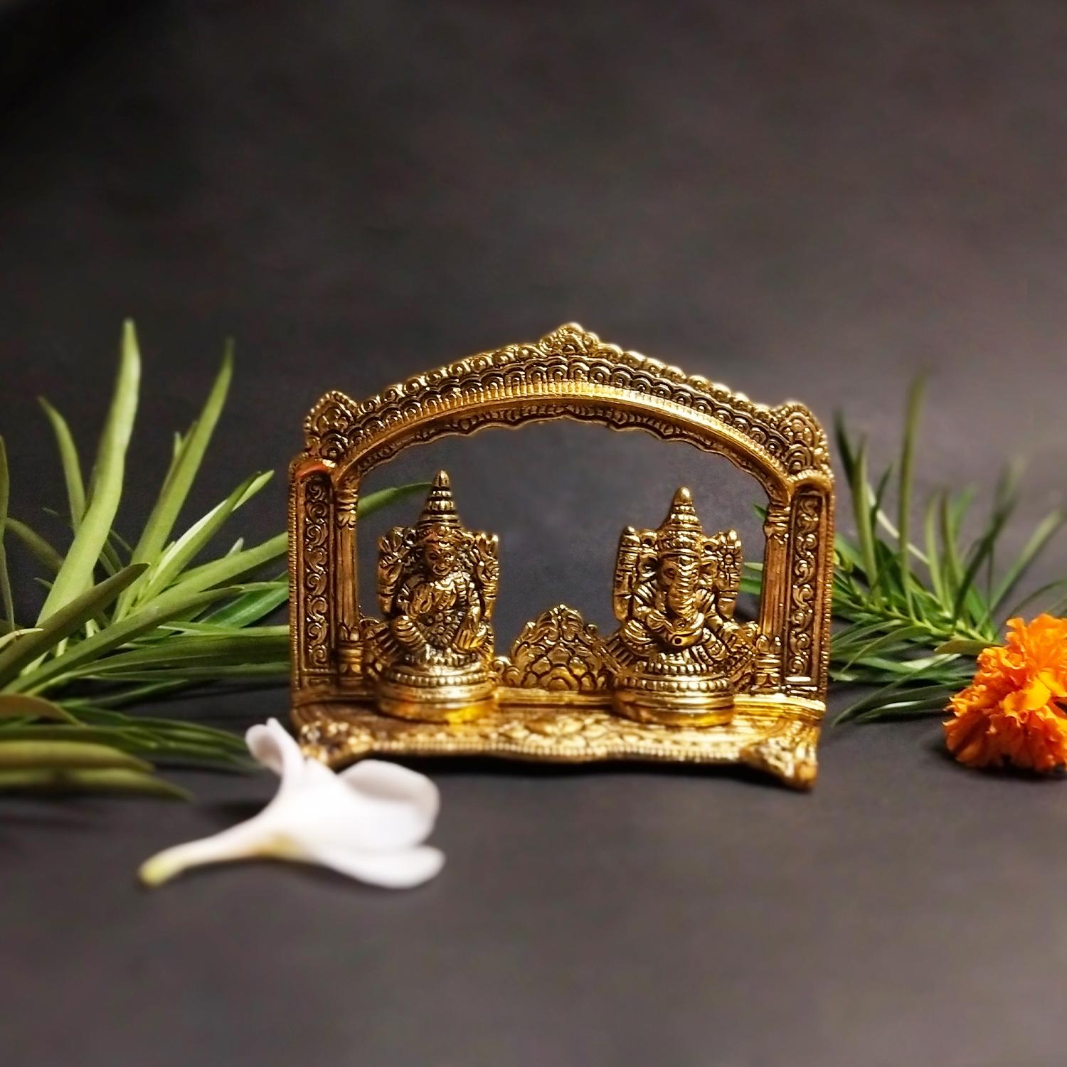 Laxmi Ganesh Brass Idol |