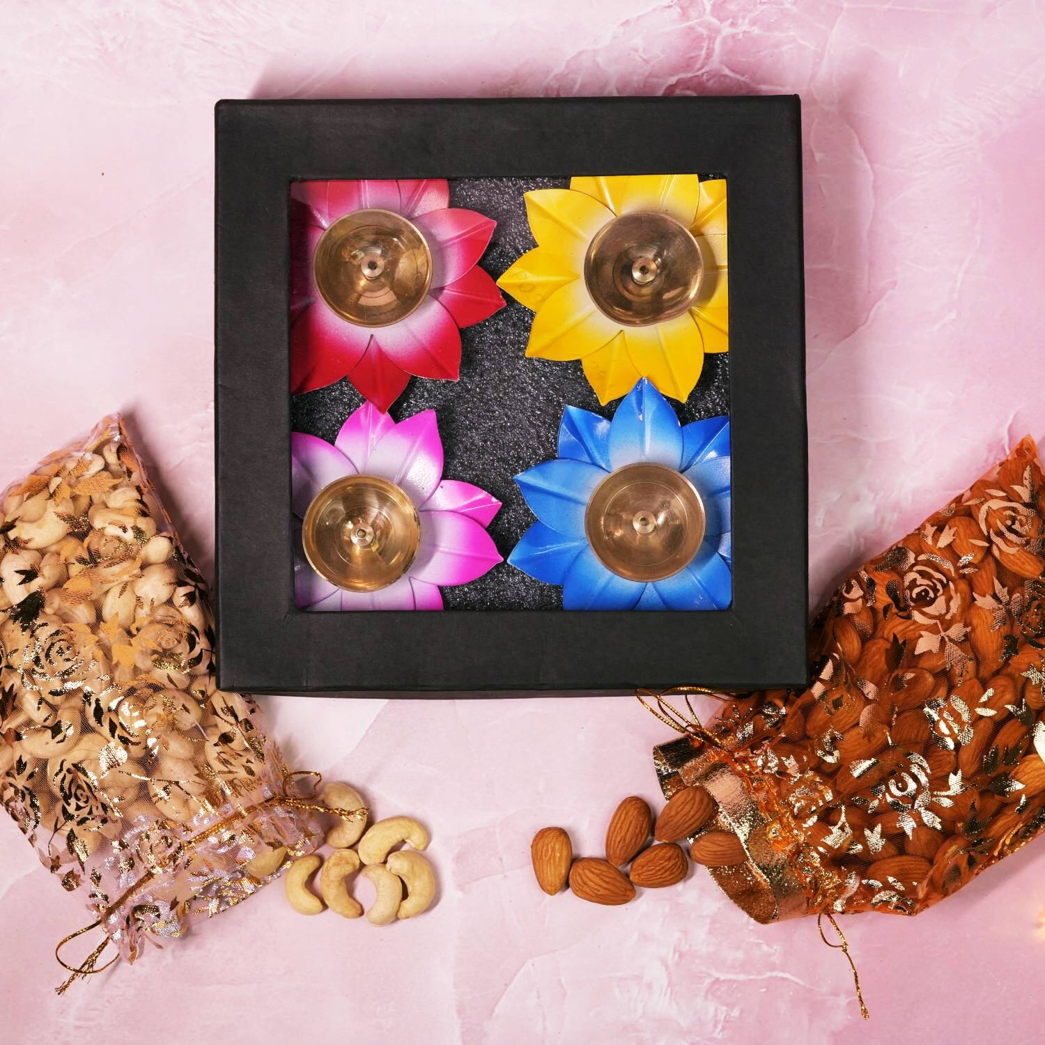 Dazzling Diwali Diyas and Treats Hamper |