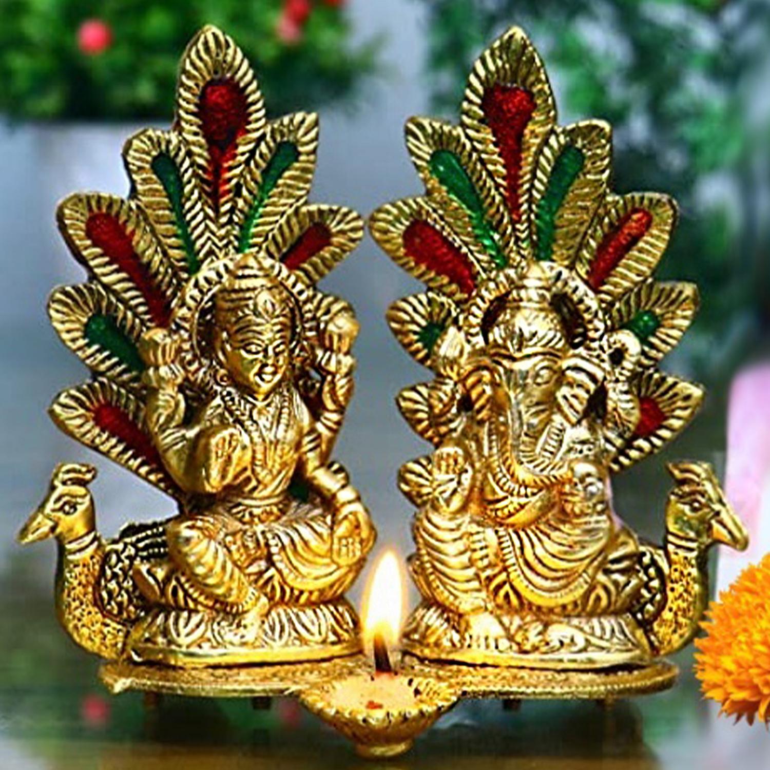 Laxmi Ganesha Religious Idol With Figurine |