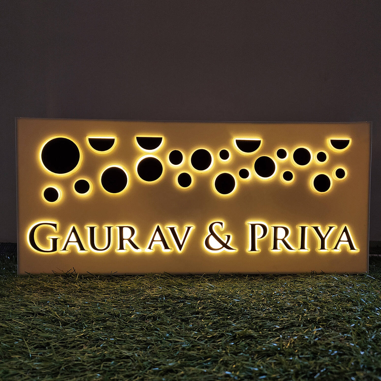 Planets of Gold  Edgelit Name Plate |
