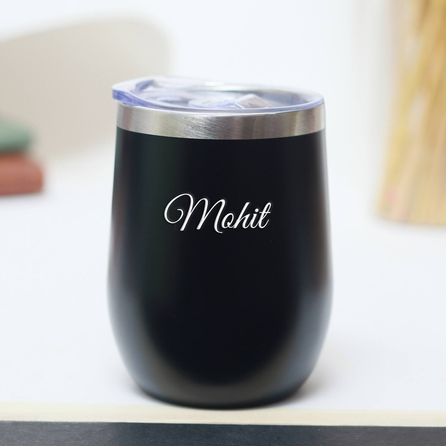 Customizable Matte Black Coffee Cup |