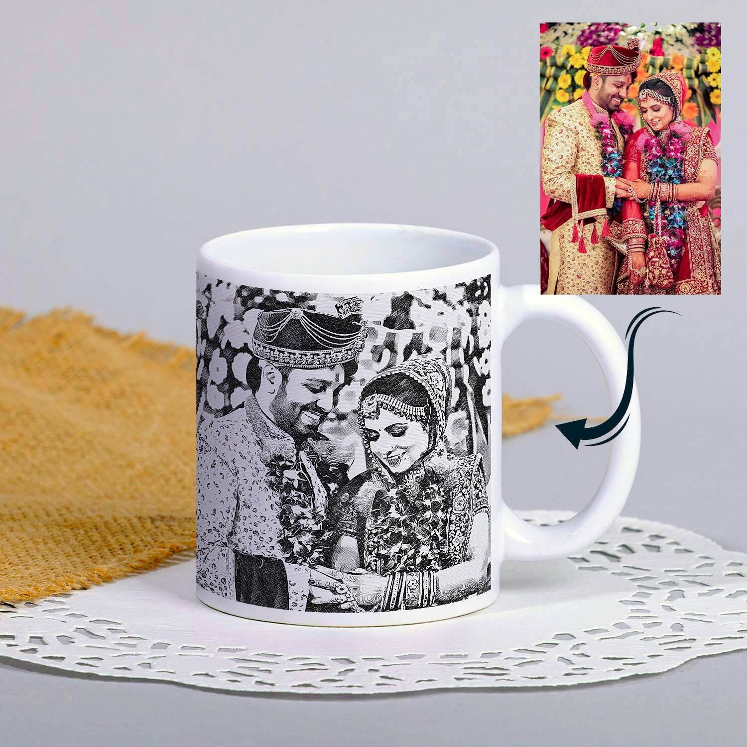 Personlised Pencil Art Mug |
