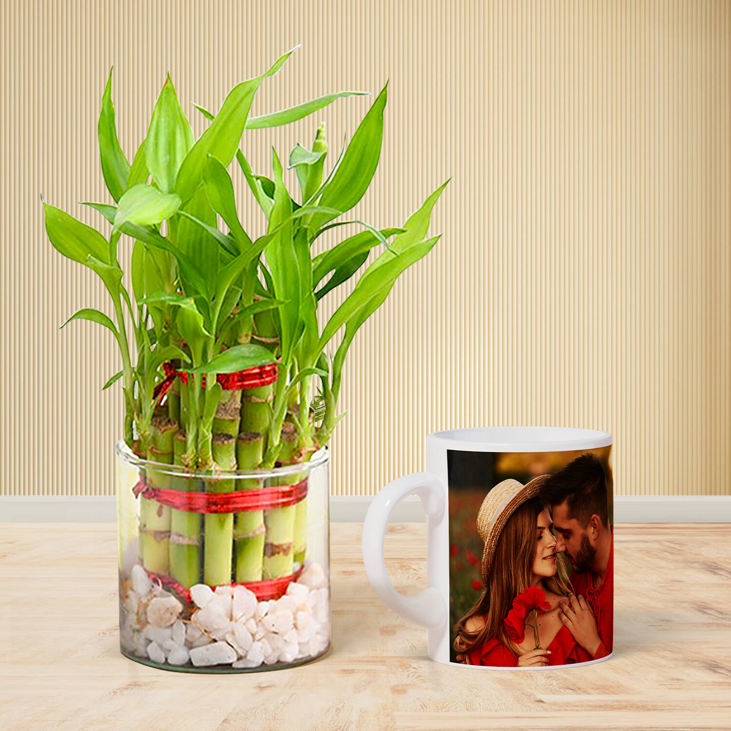 Personalised Mug With Elegant Lucky Bamboo |