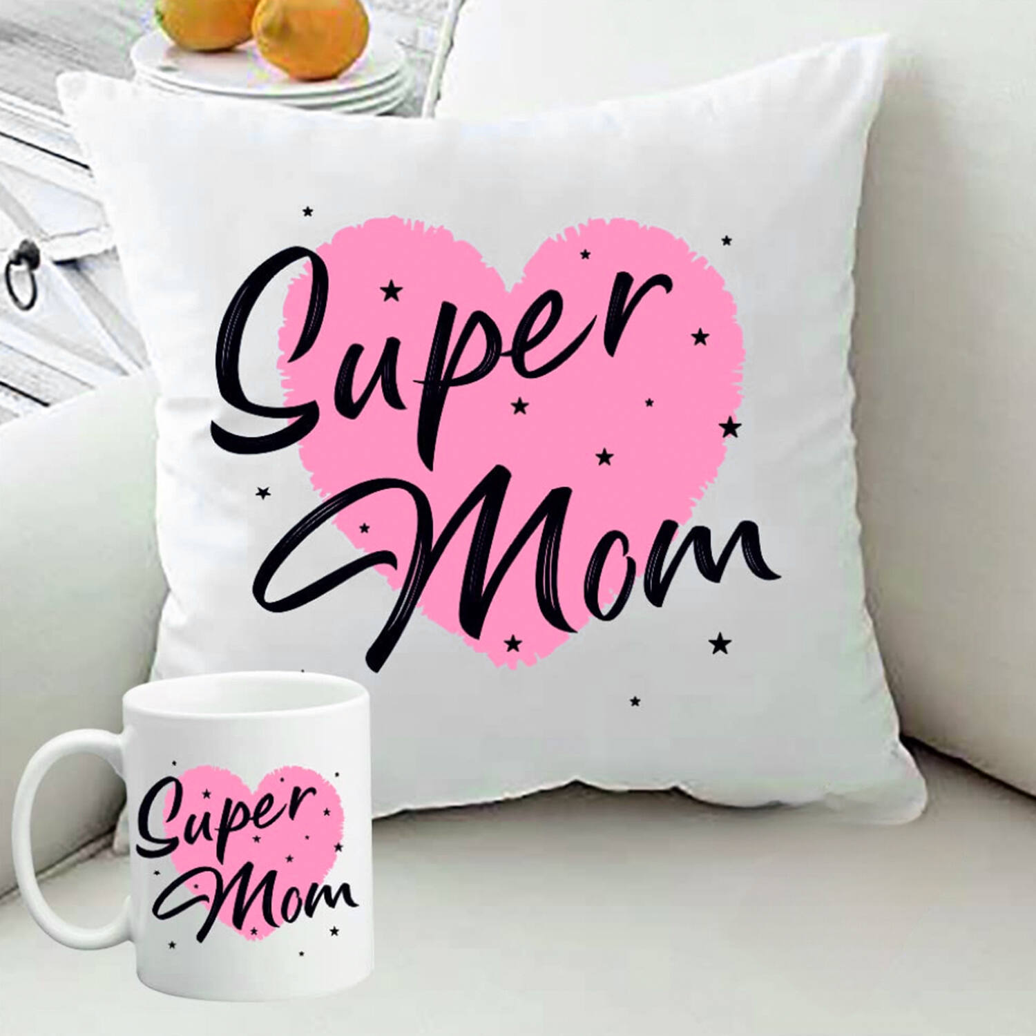 Super Mom Cushion and Mug Combo |