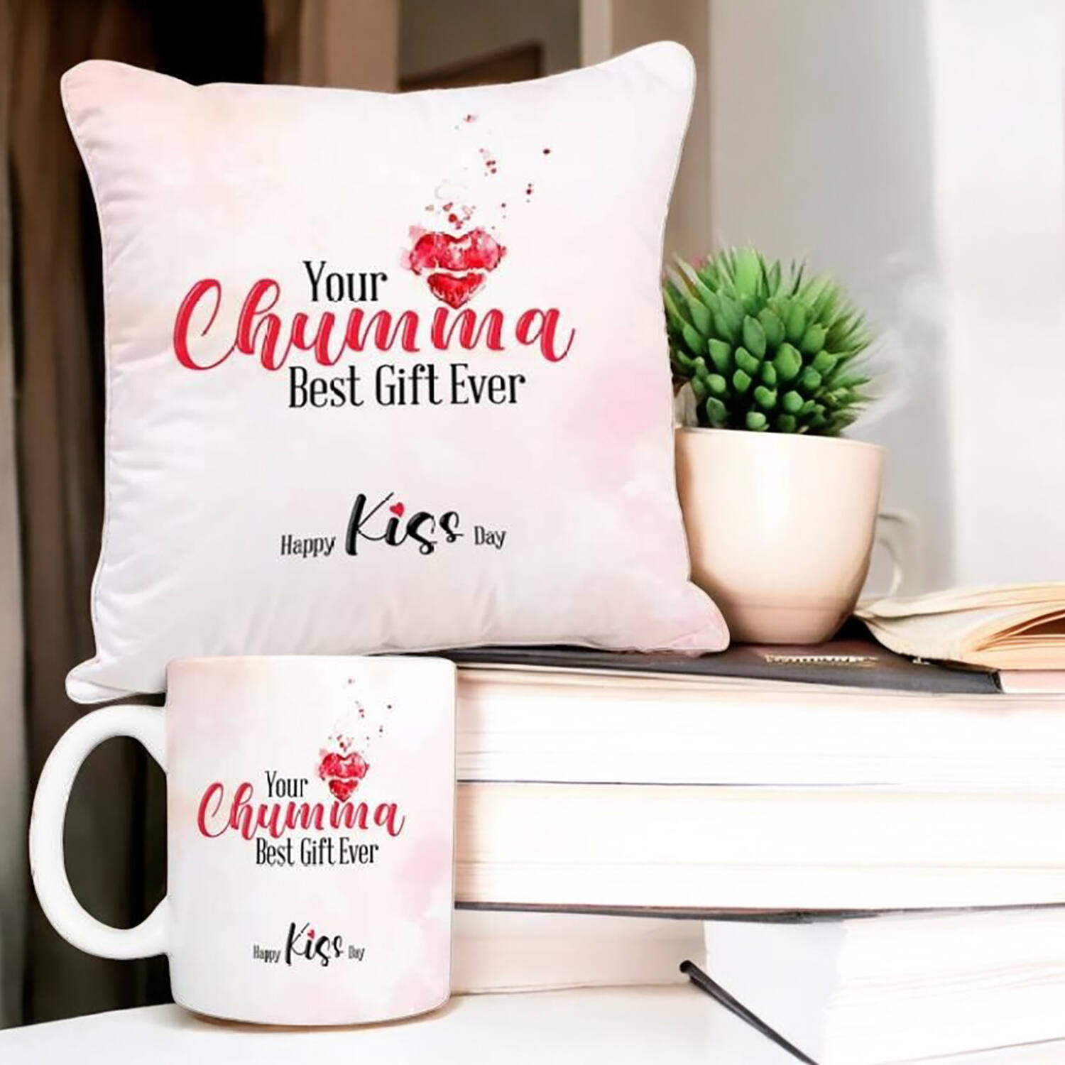 Valentines Kiss Day Gift of Cushion Combo |