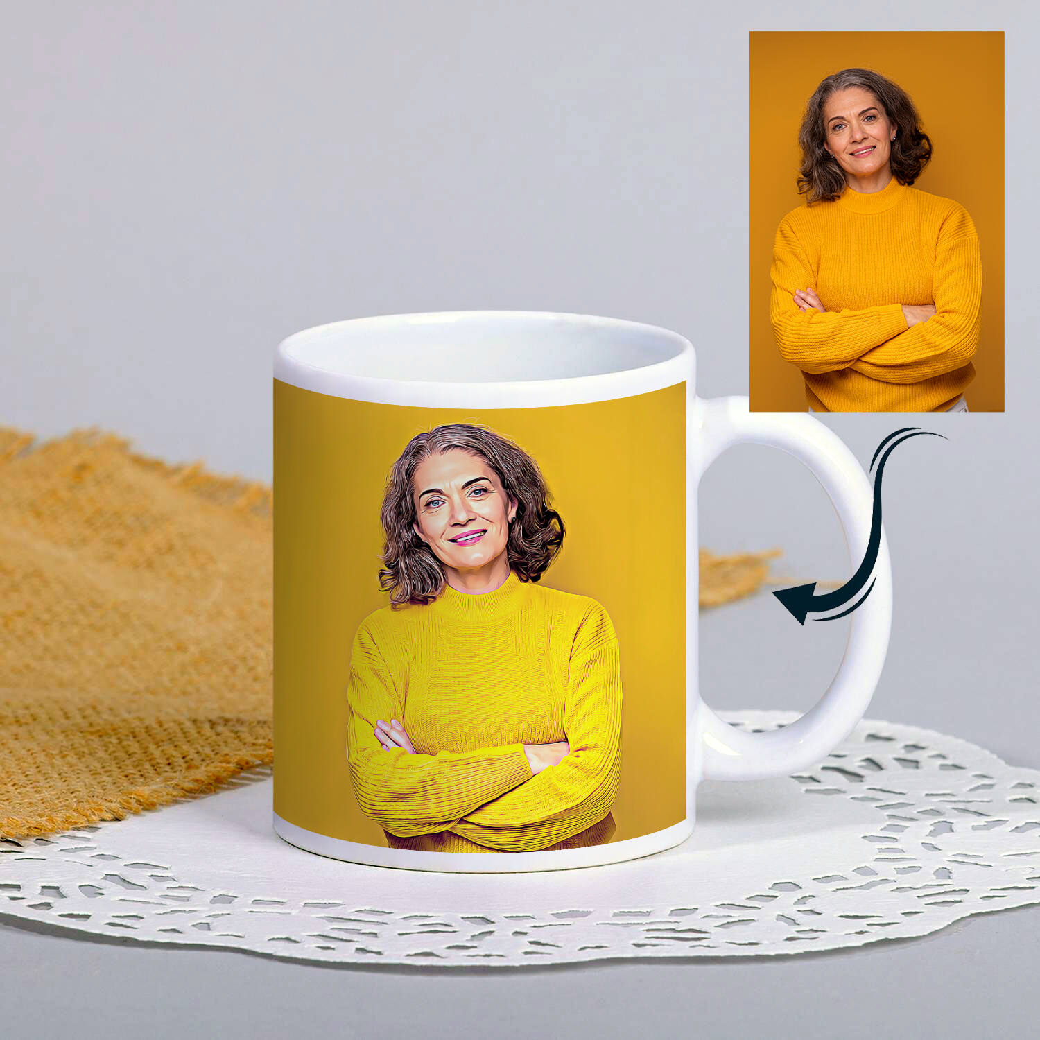 Personalised Vibrant Photo to Art Mug |