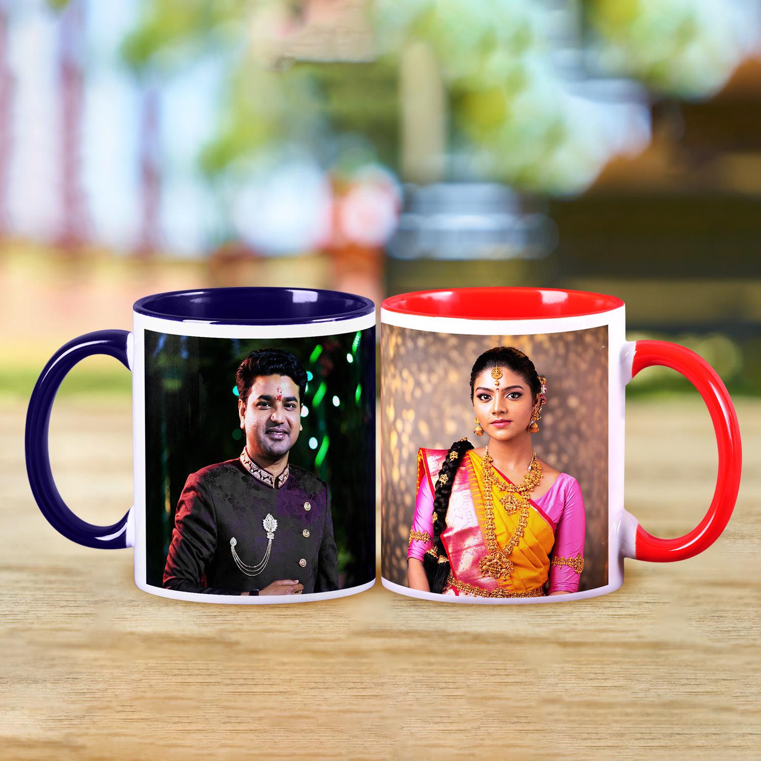 Blue And Red Personalized Mug Combo |