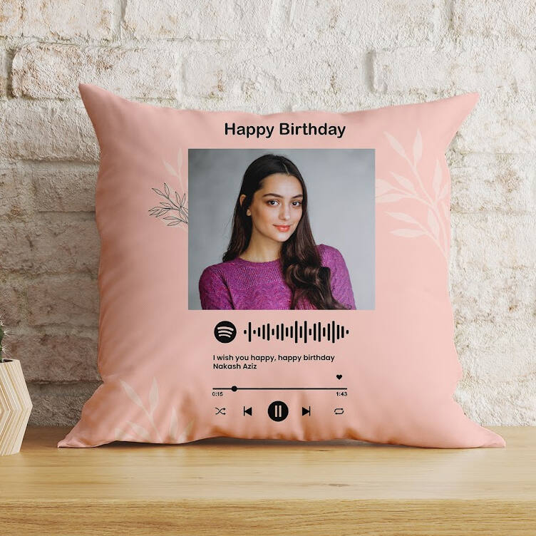 Lovely Spotify Birthday Cushion |