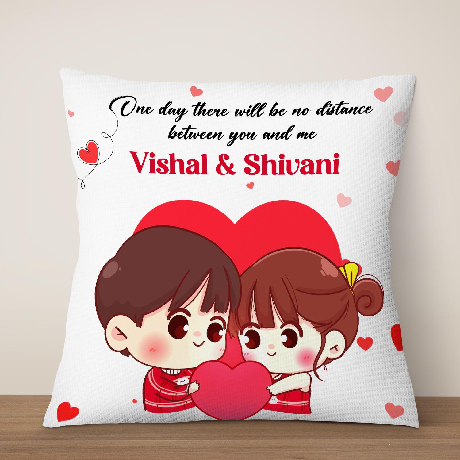 Holding Heart Personalized Cushion |