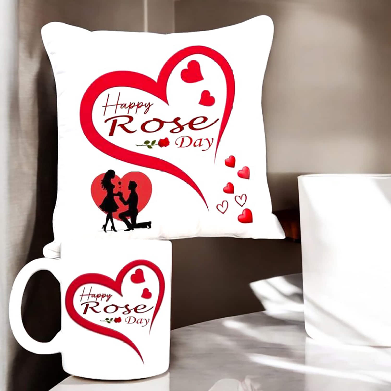 Valentine Rose Day Cushion Combo |