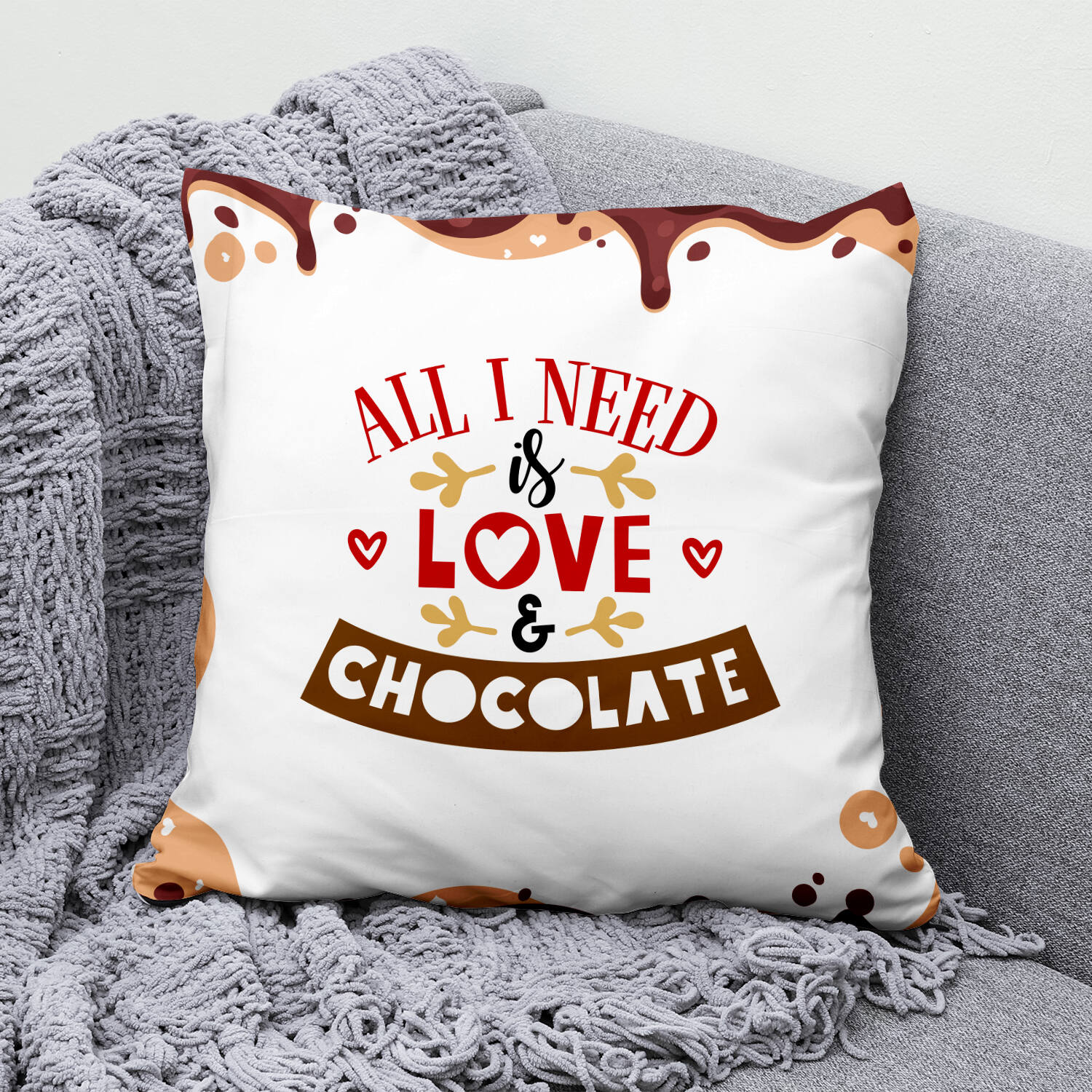 Love and Chocolate Valentine Cushion |