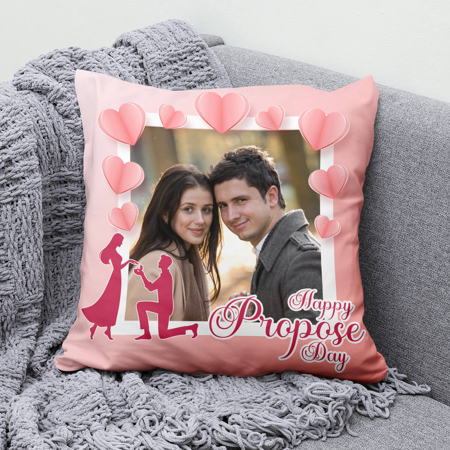 Personalised Valentines Proposal Cushion |
