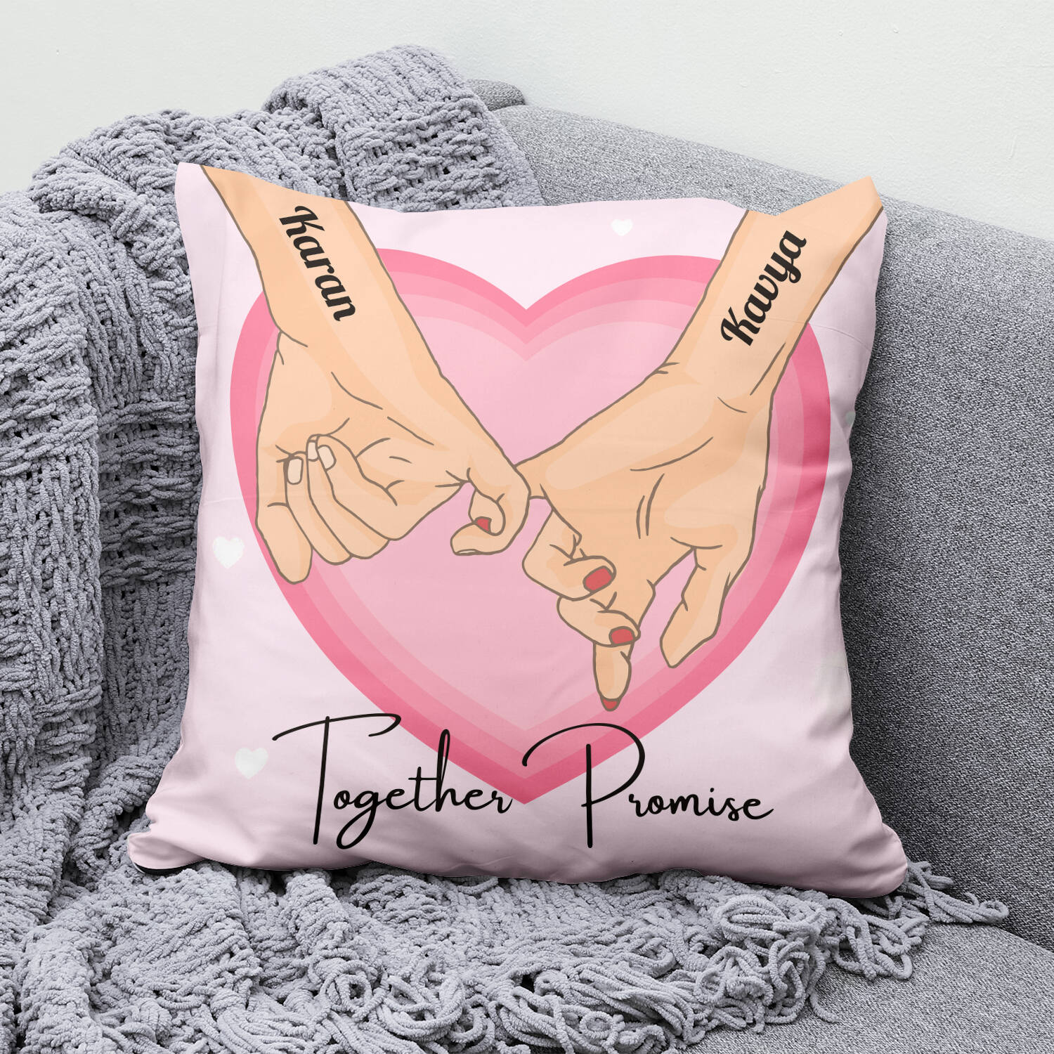 Personalised Pinky Promise Cushion |