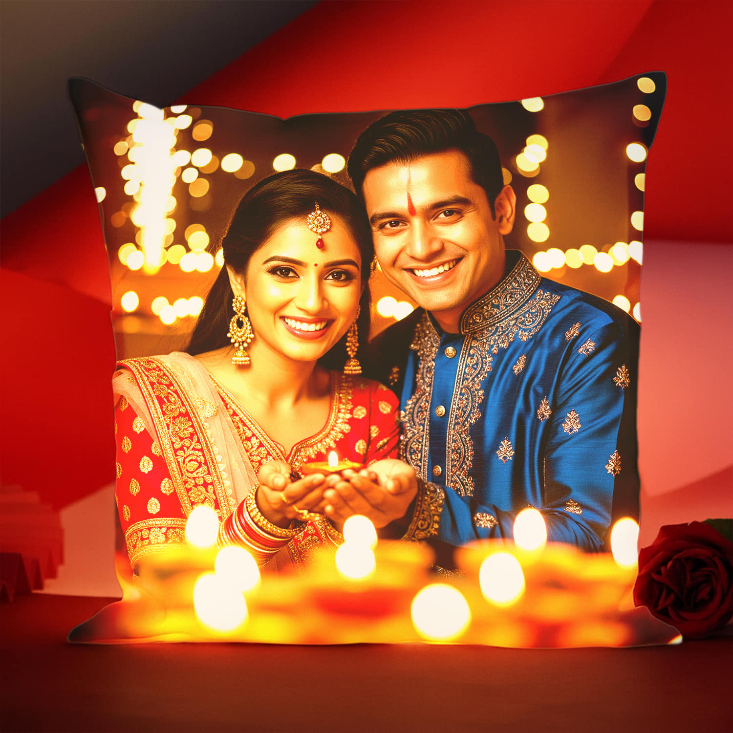 Diwali Special Personalized Led Cushion |