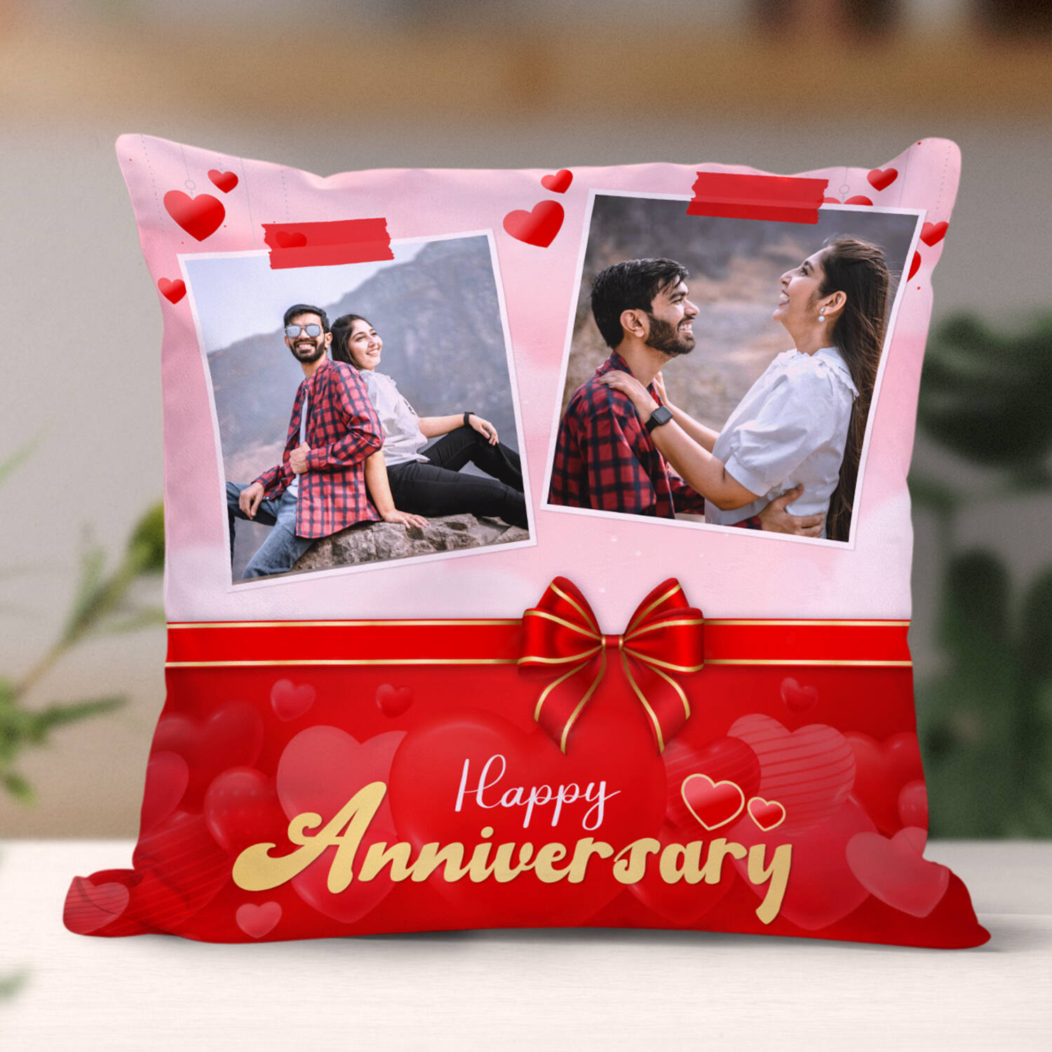Personalised Forever Love Anniversary Cushion |