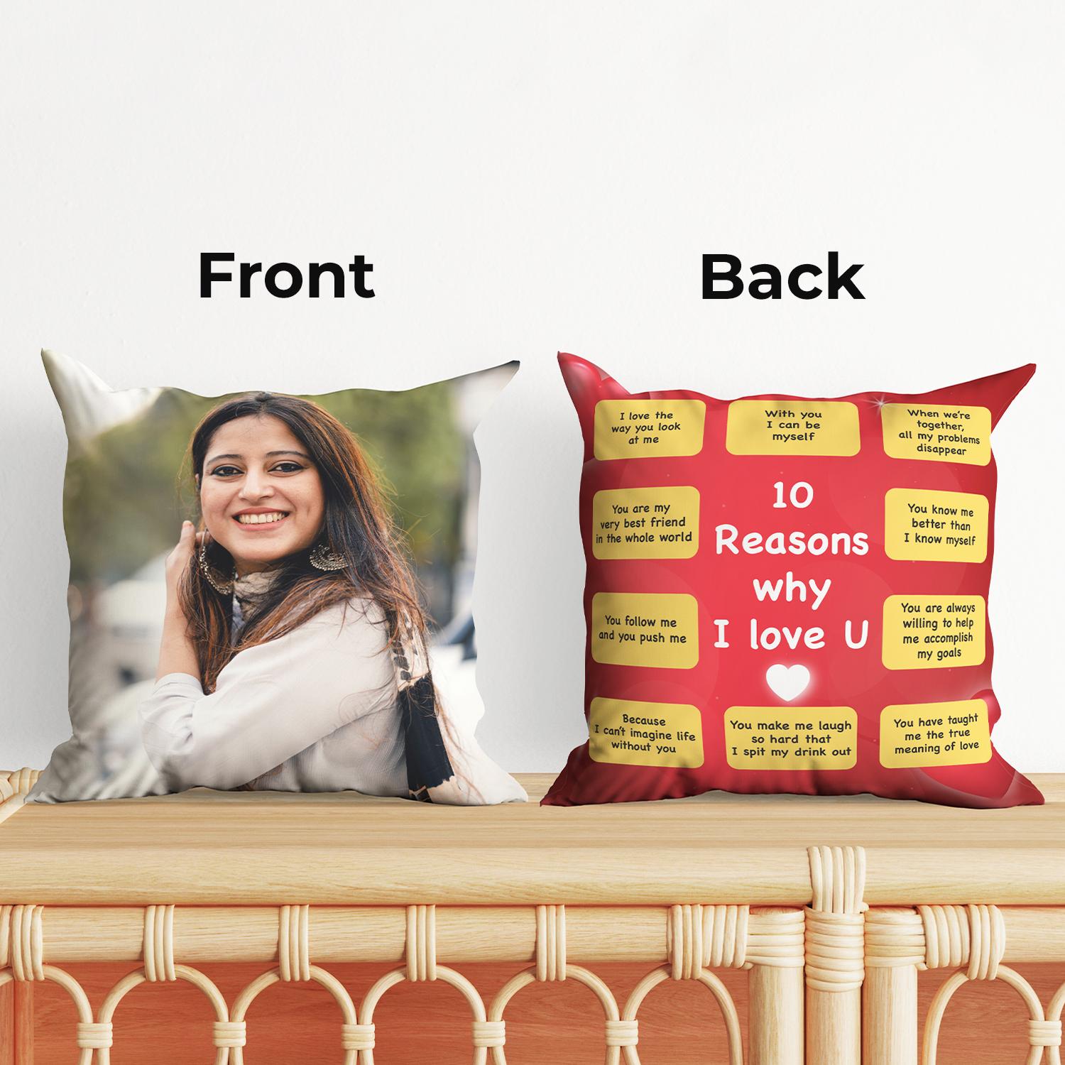 10 Reasons For Love Personalized Cushion |