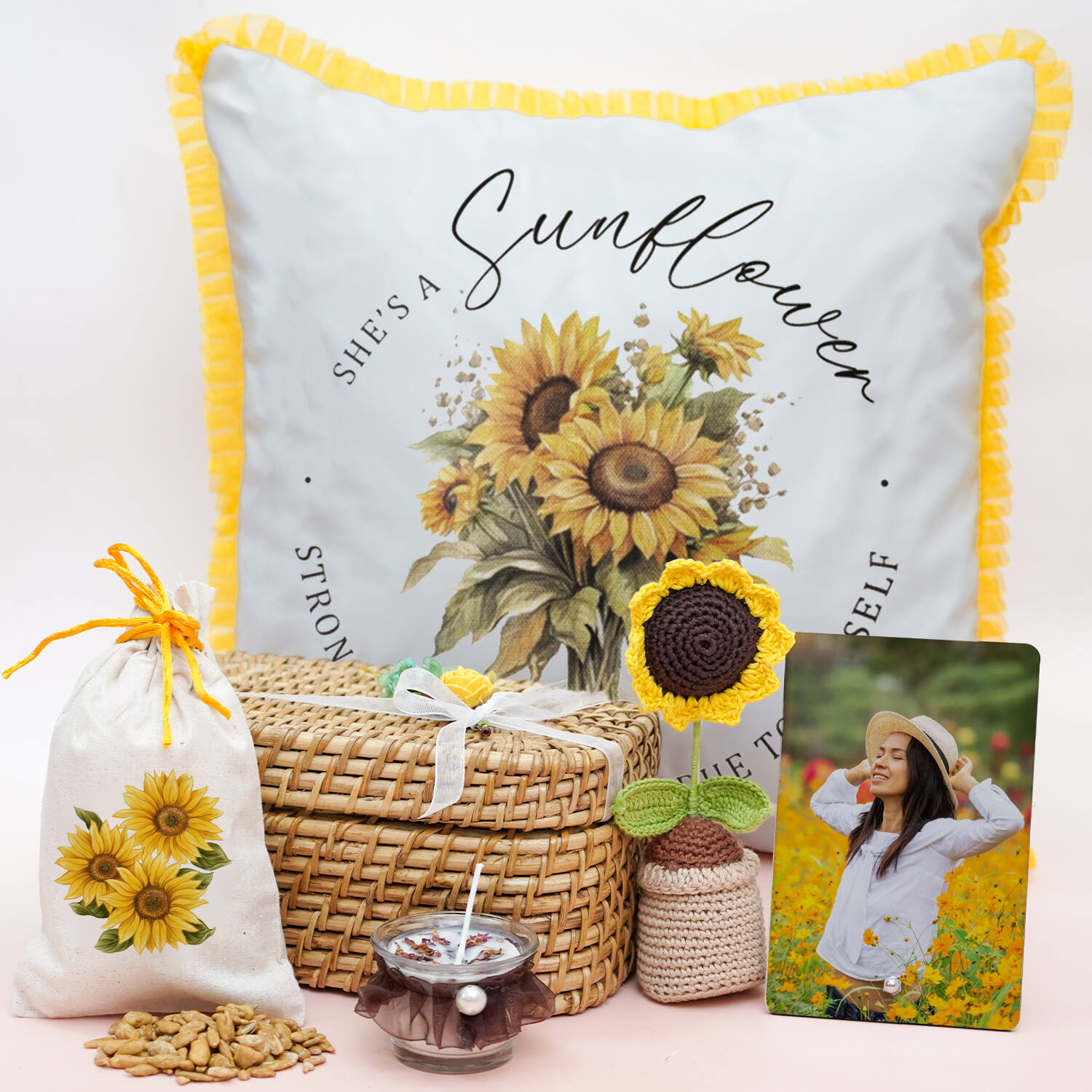 Personalised Sunflower Glow Mothers Day Gift |