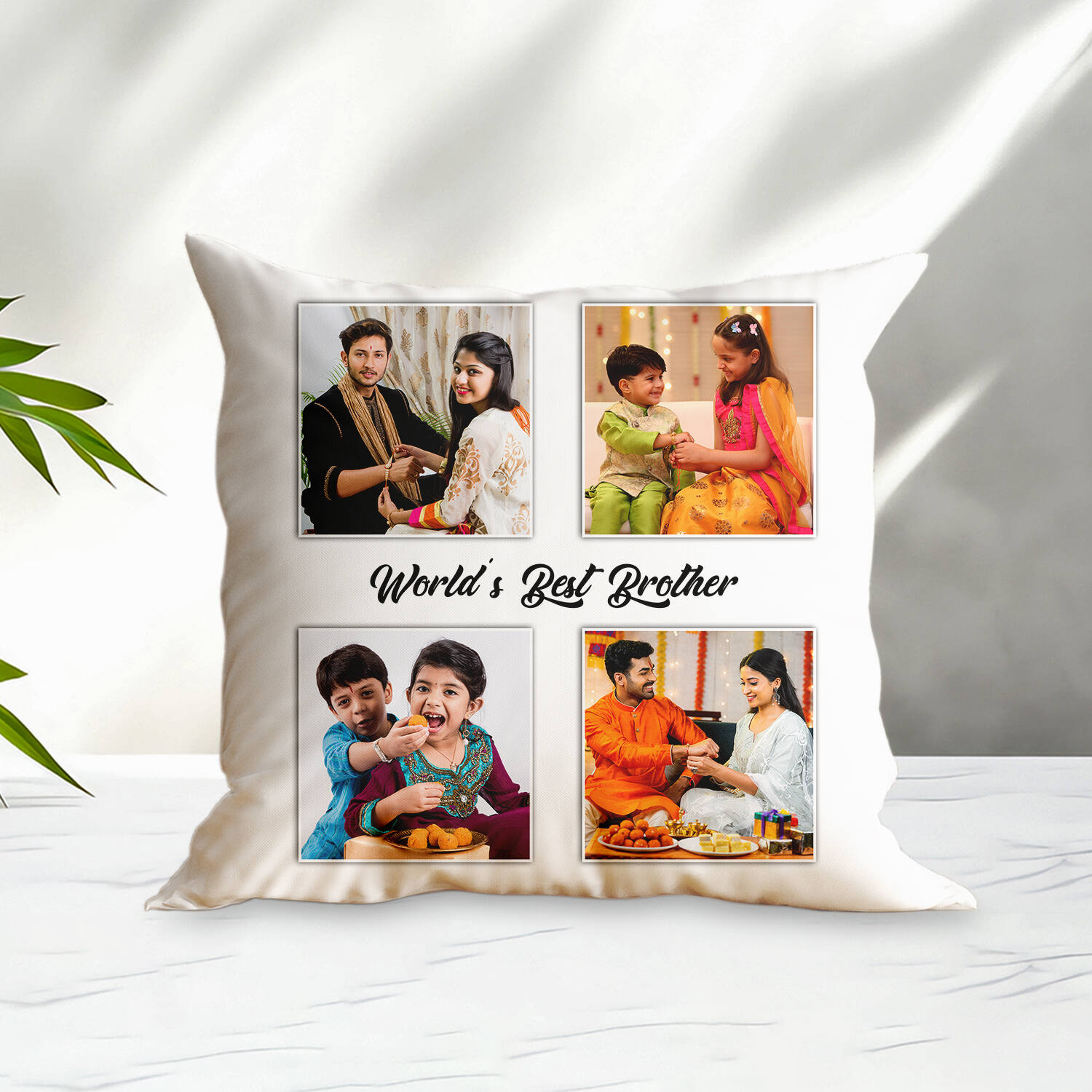 Personalized Worlds Best Brother Cushion |