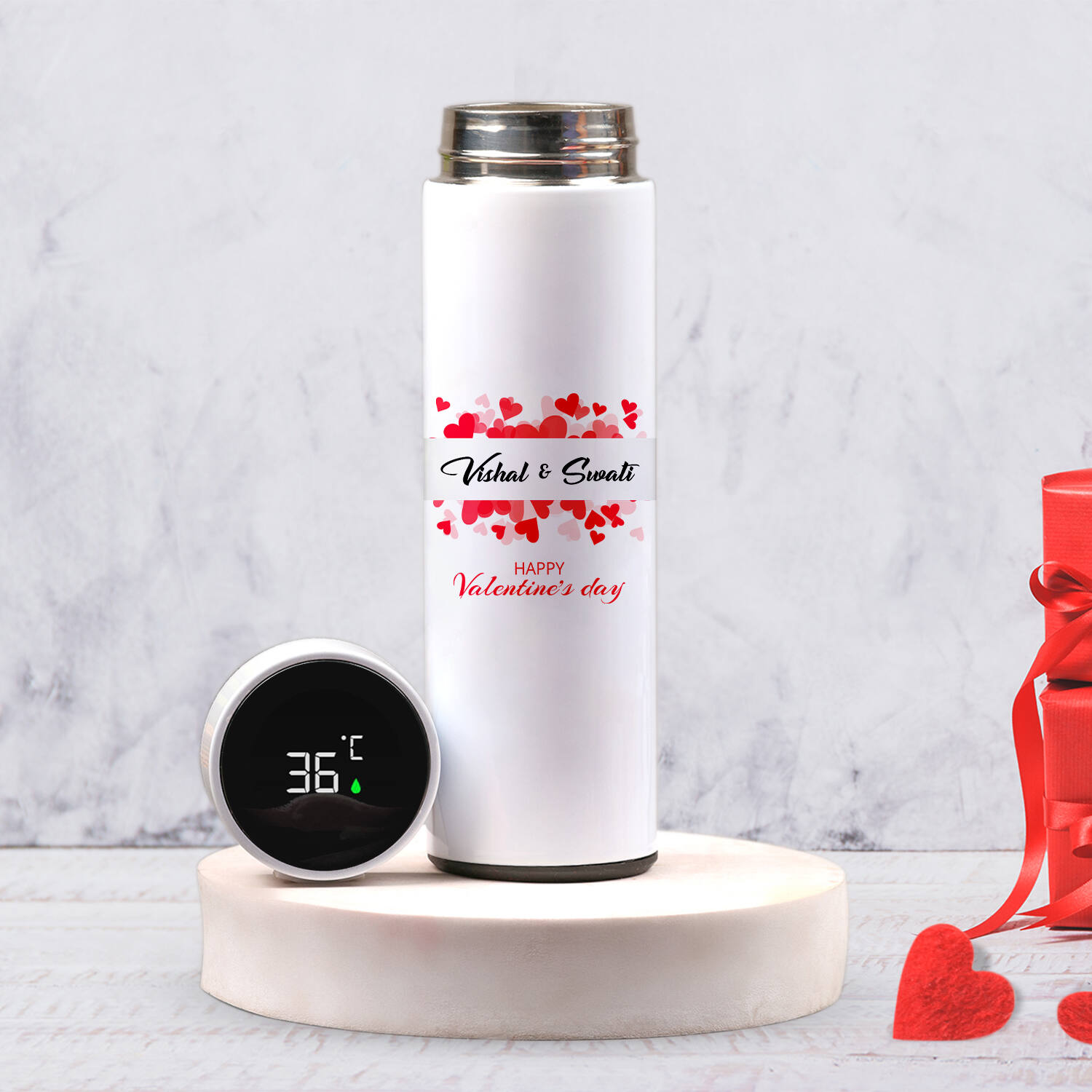 Valentines Special Couple Temperature Bottle |