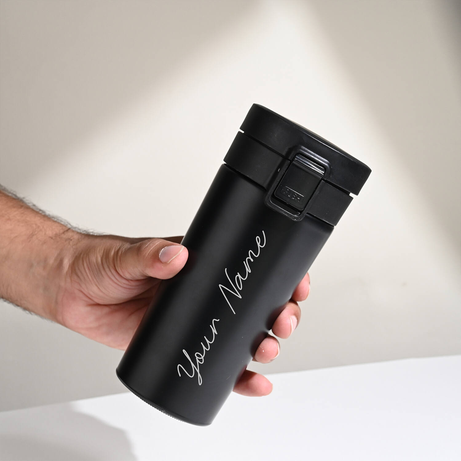 Personalised Push Button Flask |
