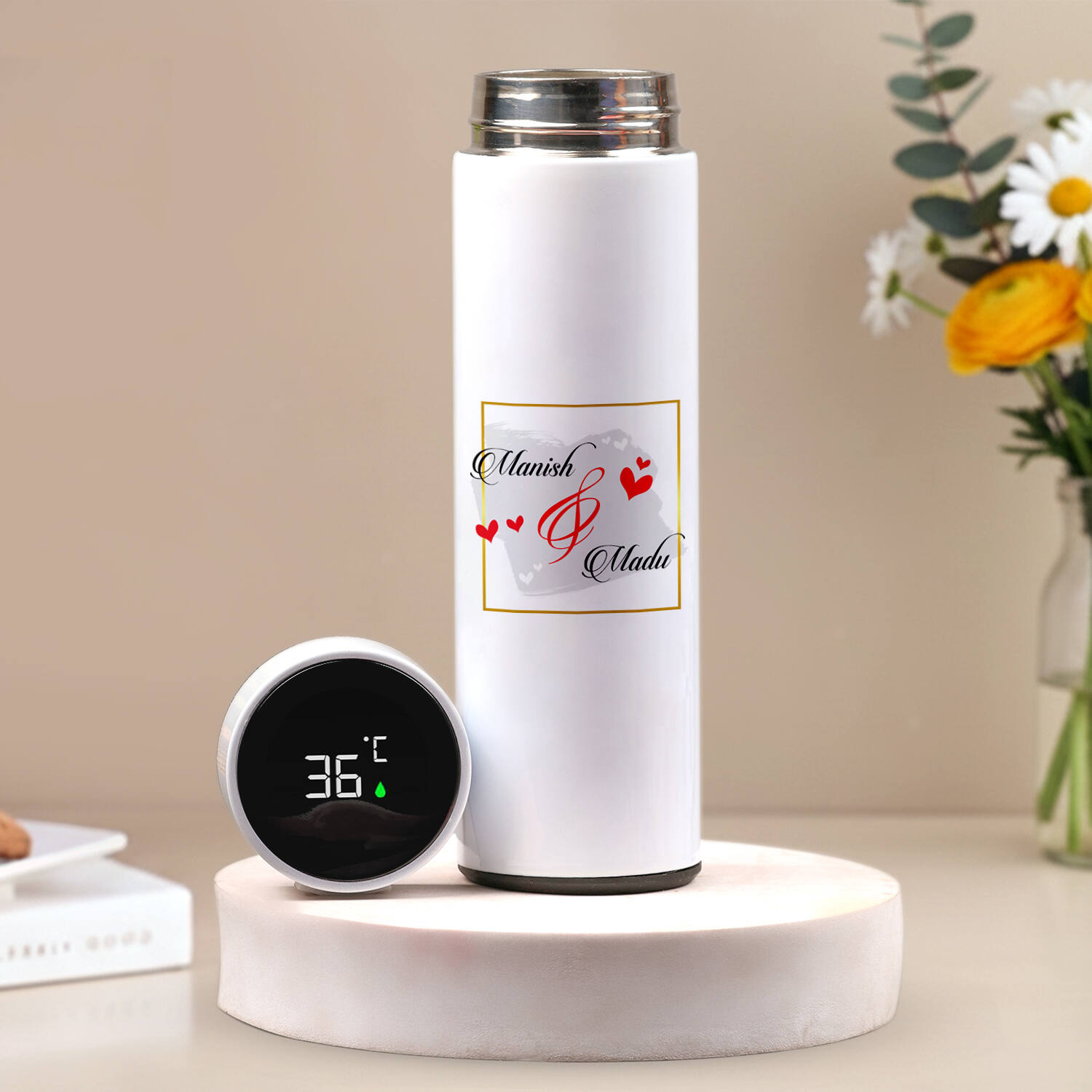 Personalized You and Me Temperature Bottle |