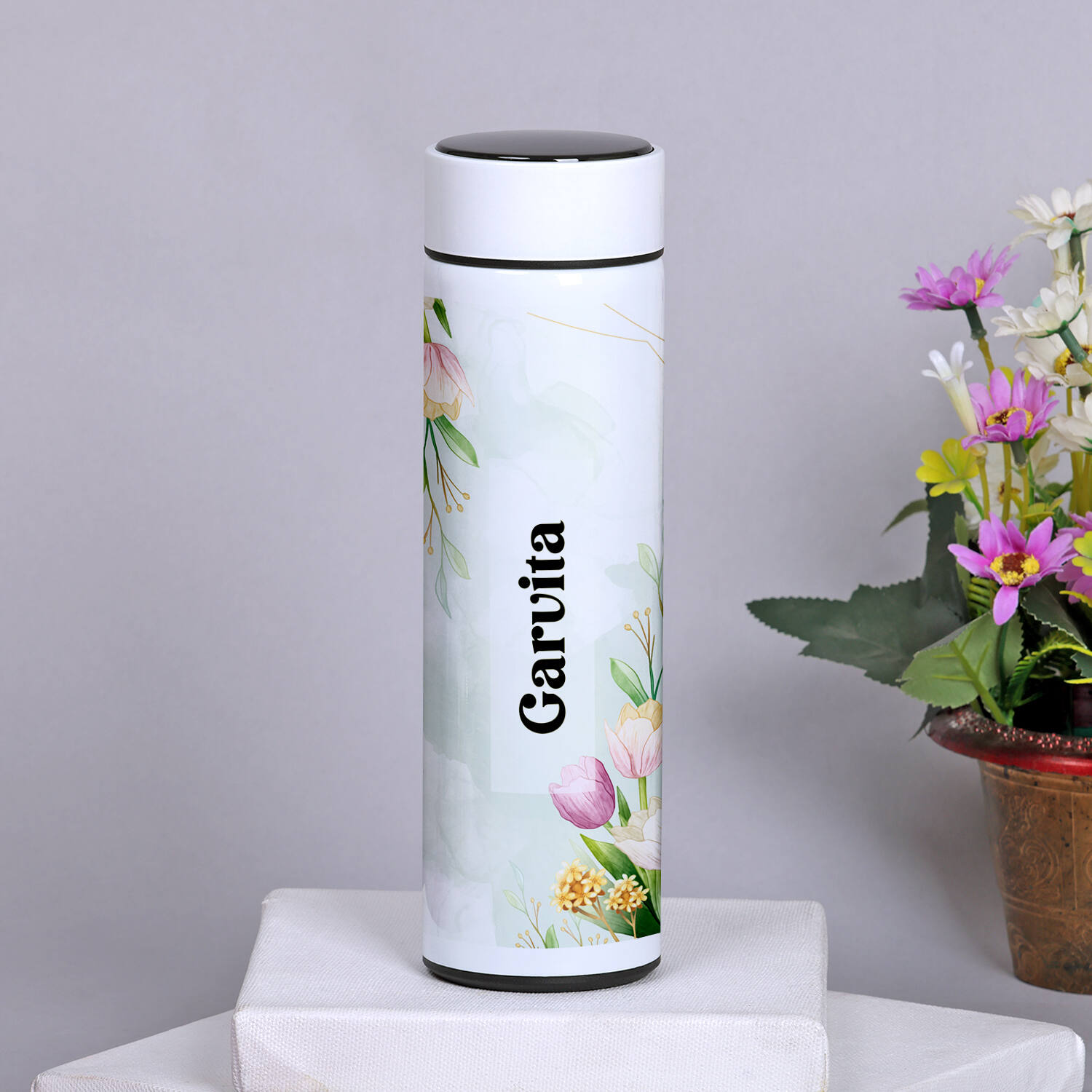 Personalized White Temperature Bottle |