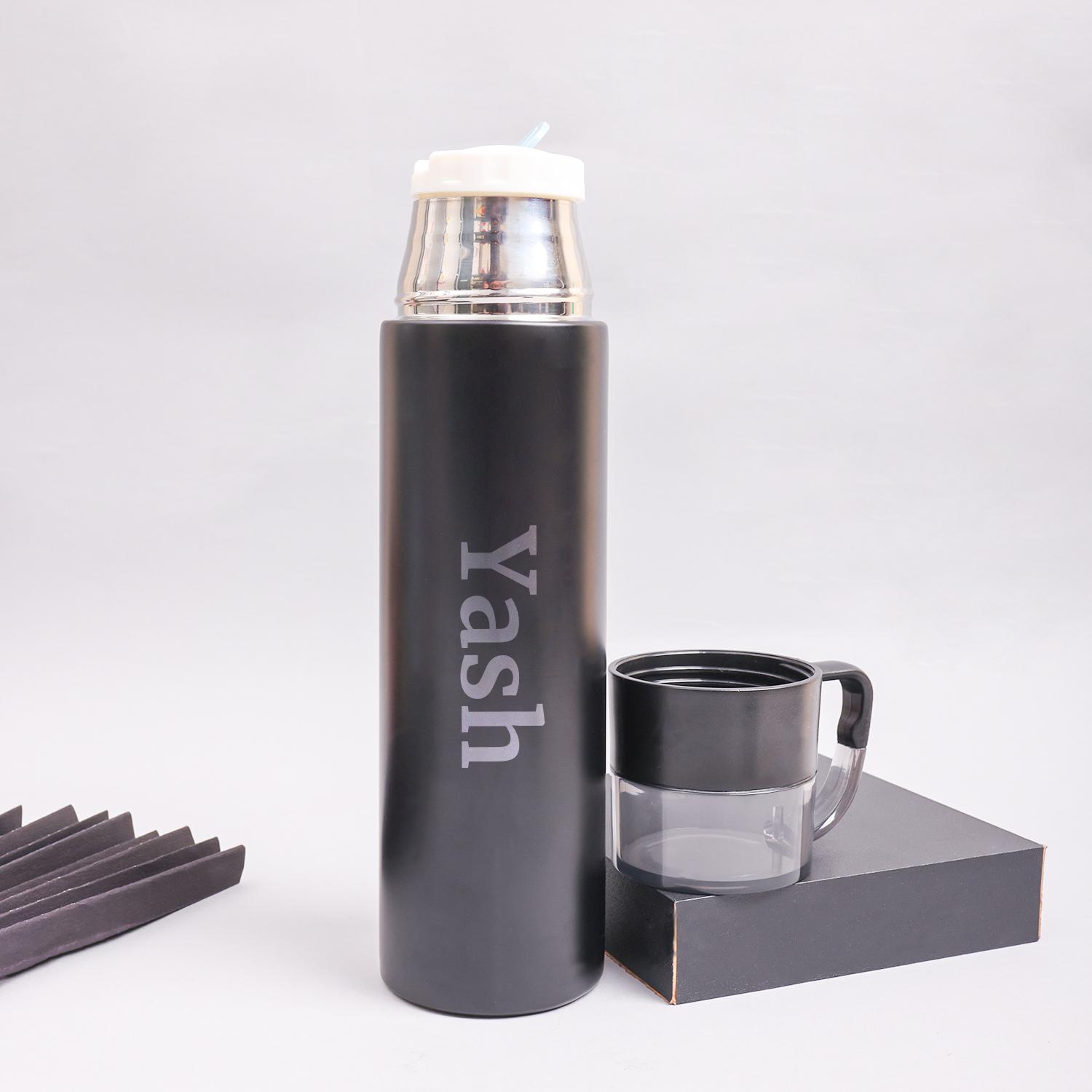 Customized Classic Black Vacuum Flask |