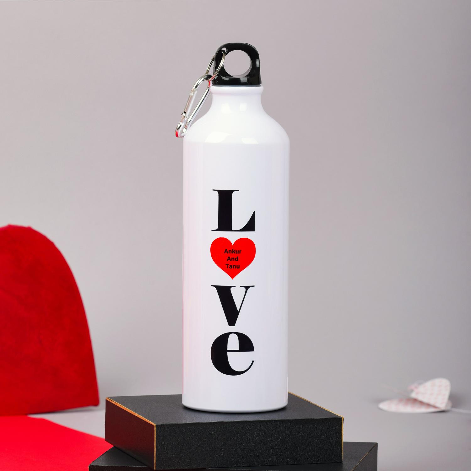 Love Heart Personalised Sipper Bottle |