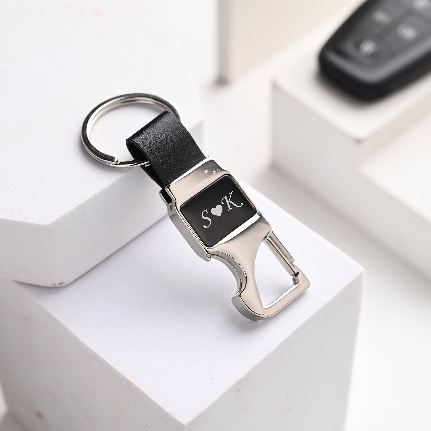 Personalised Leather Metal Bottle Opener |