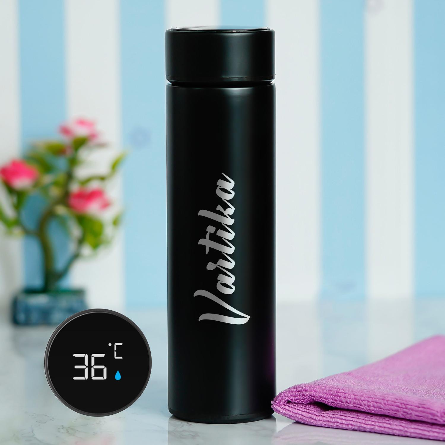 Personalised Led Temperature Bottle For Her |