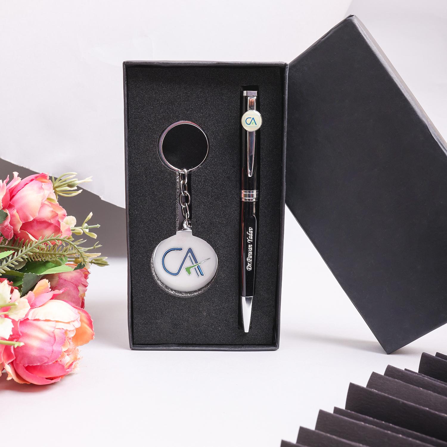Customized Ca Signature Keychain And Pen |