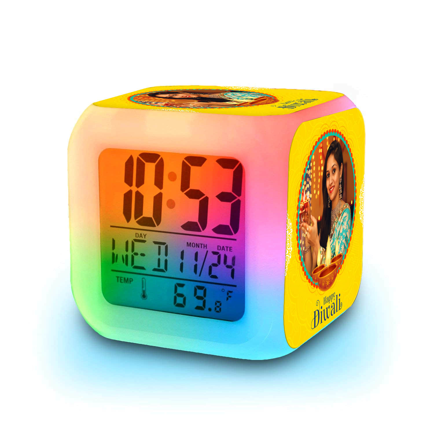Personalized Diwali Digital Clock |