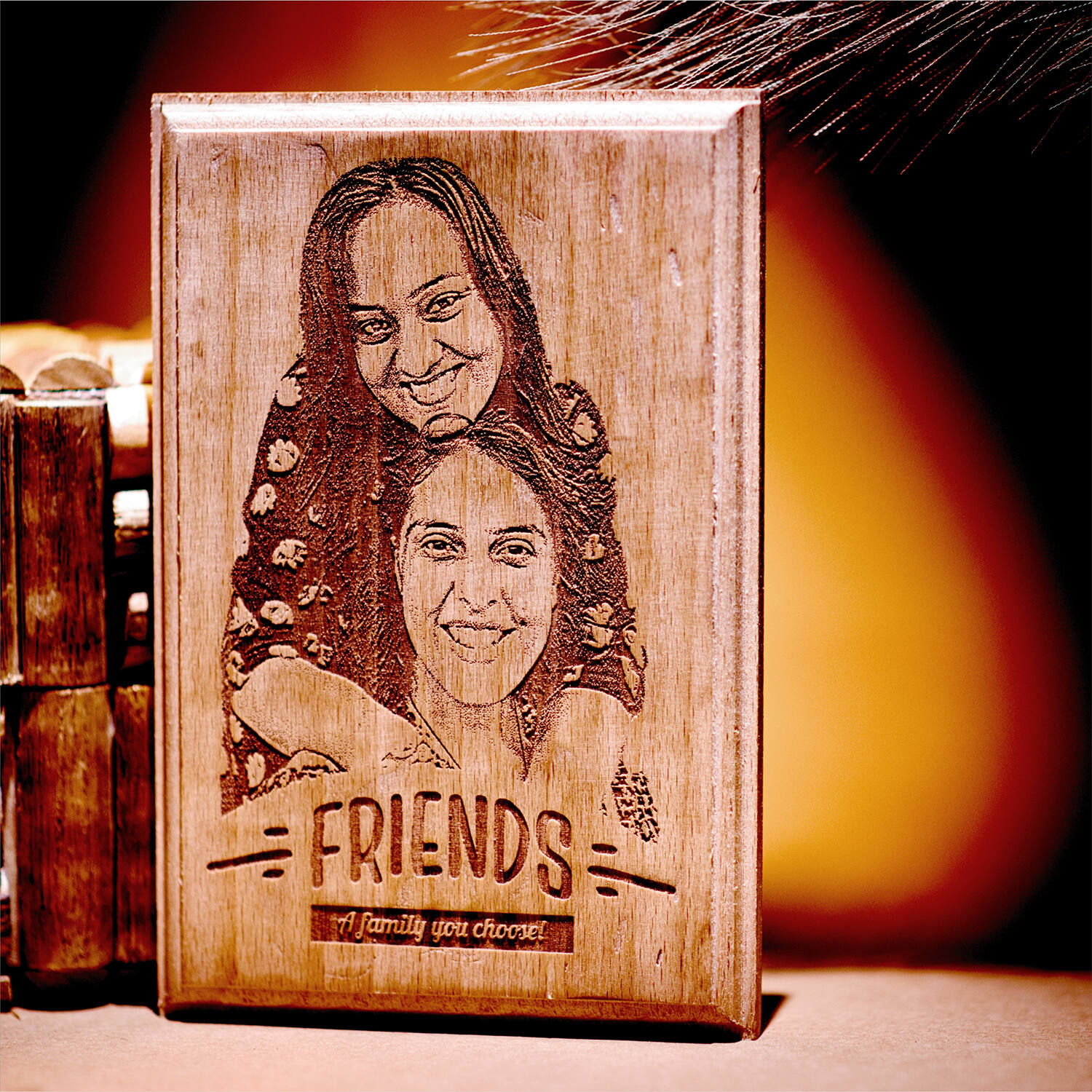 Personalised Timeless Friends Wooden Photo Plaque |
