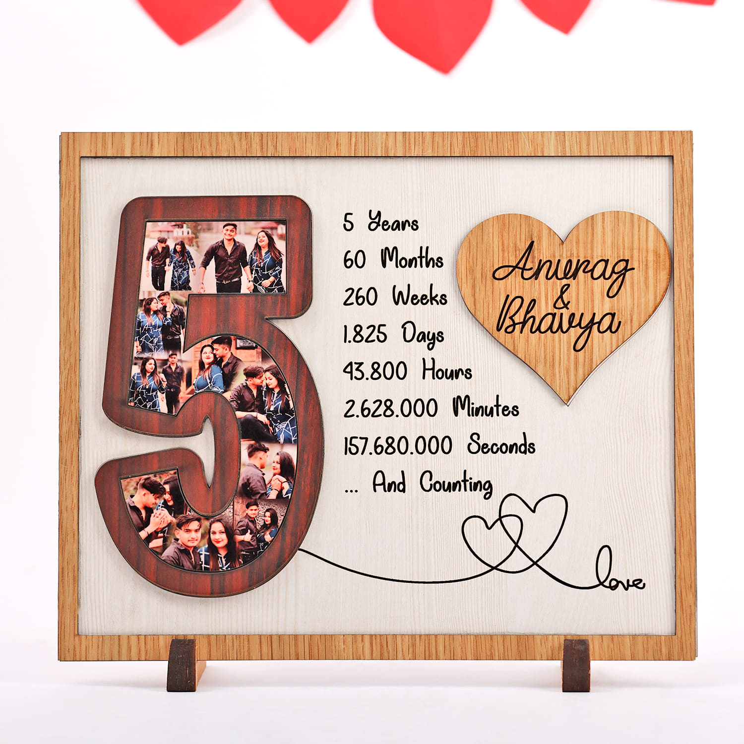Personalised 5 Years Marriage Frame |