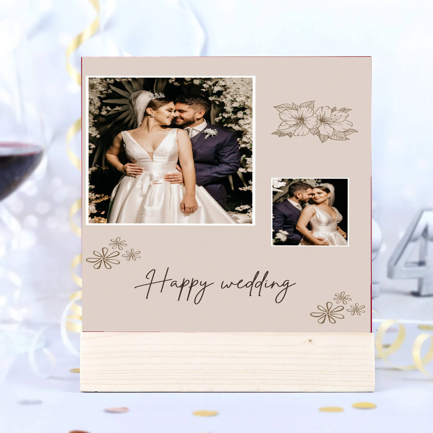 Personalised Happy Wedding Frame |