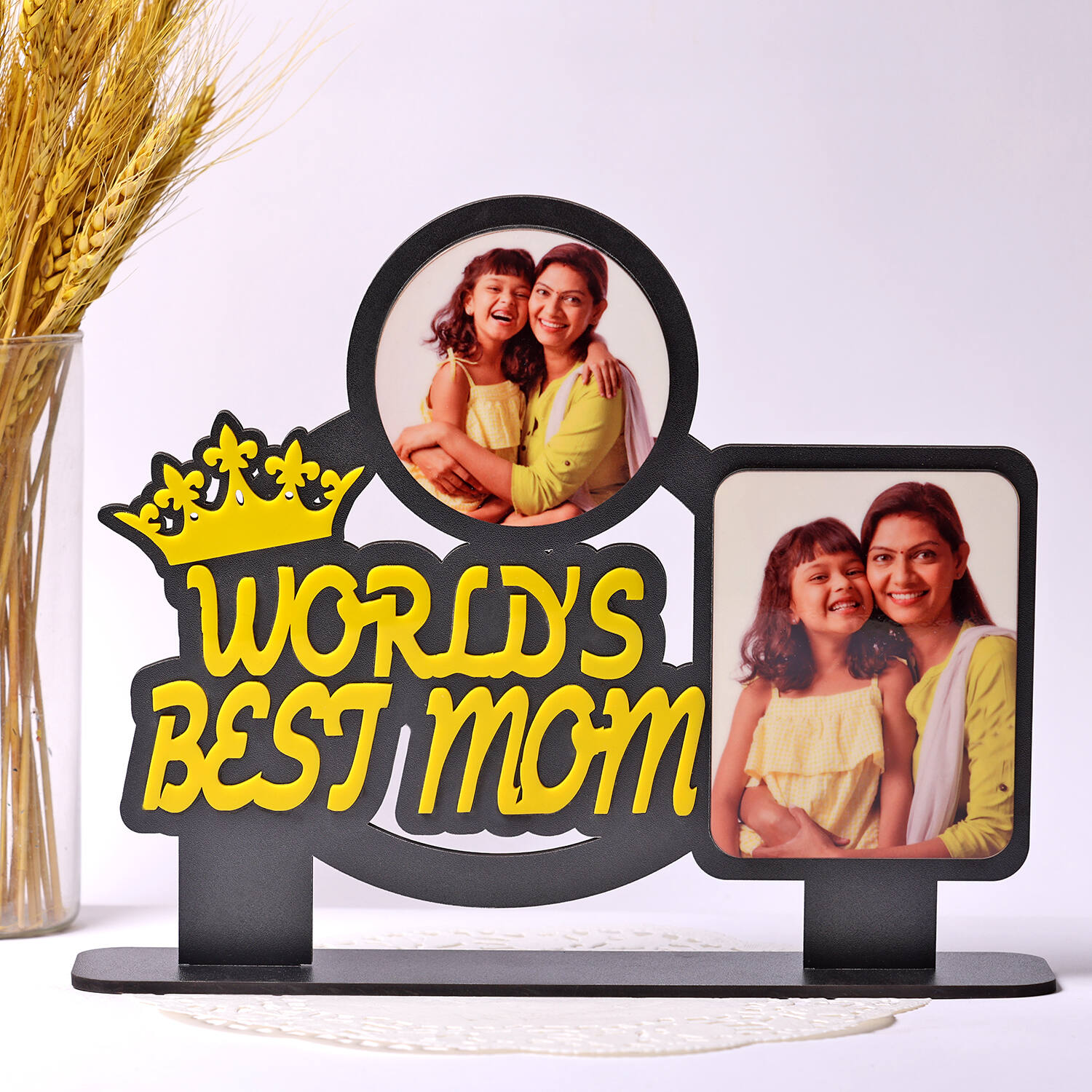 Worlds Best Mom Photo Frame Stand |