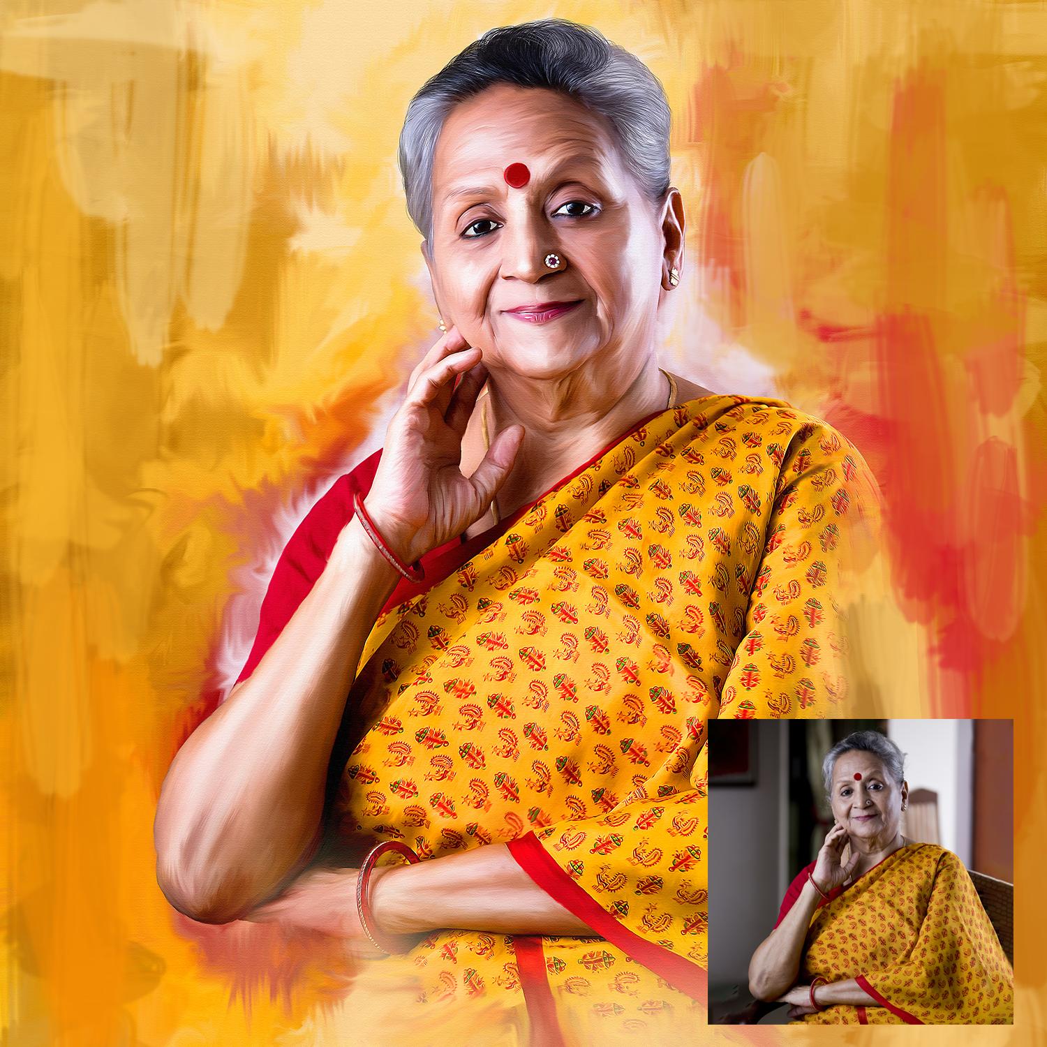 My Beautiful Mother Oil Painting Art |
