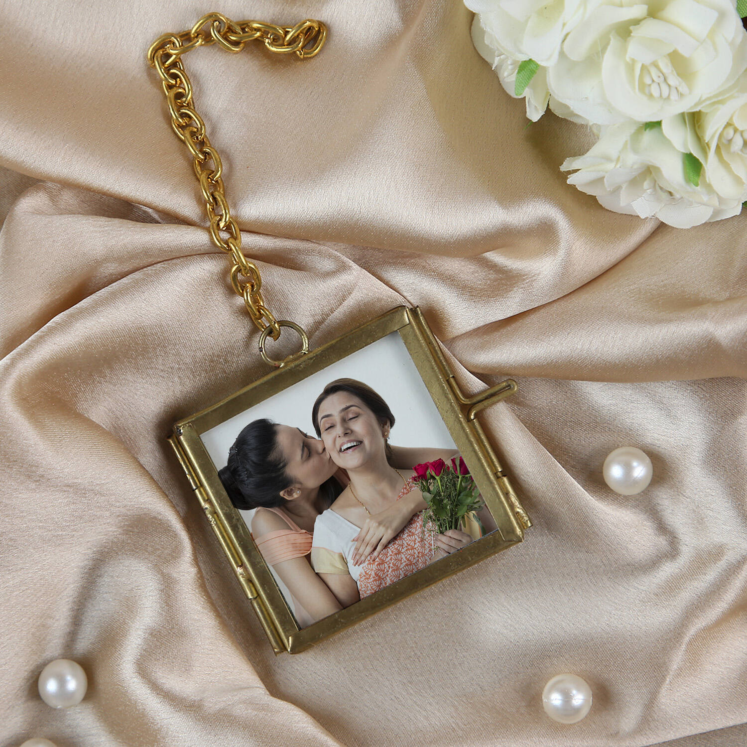 Personalized Square Brass Treasured Frame |