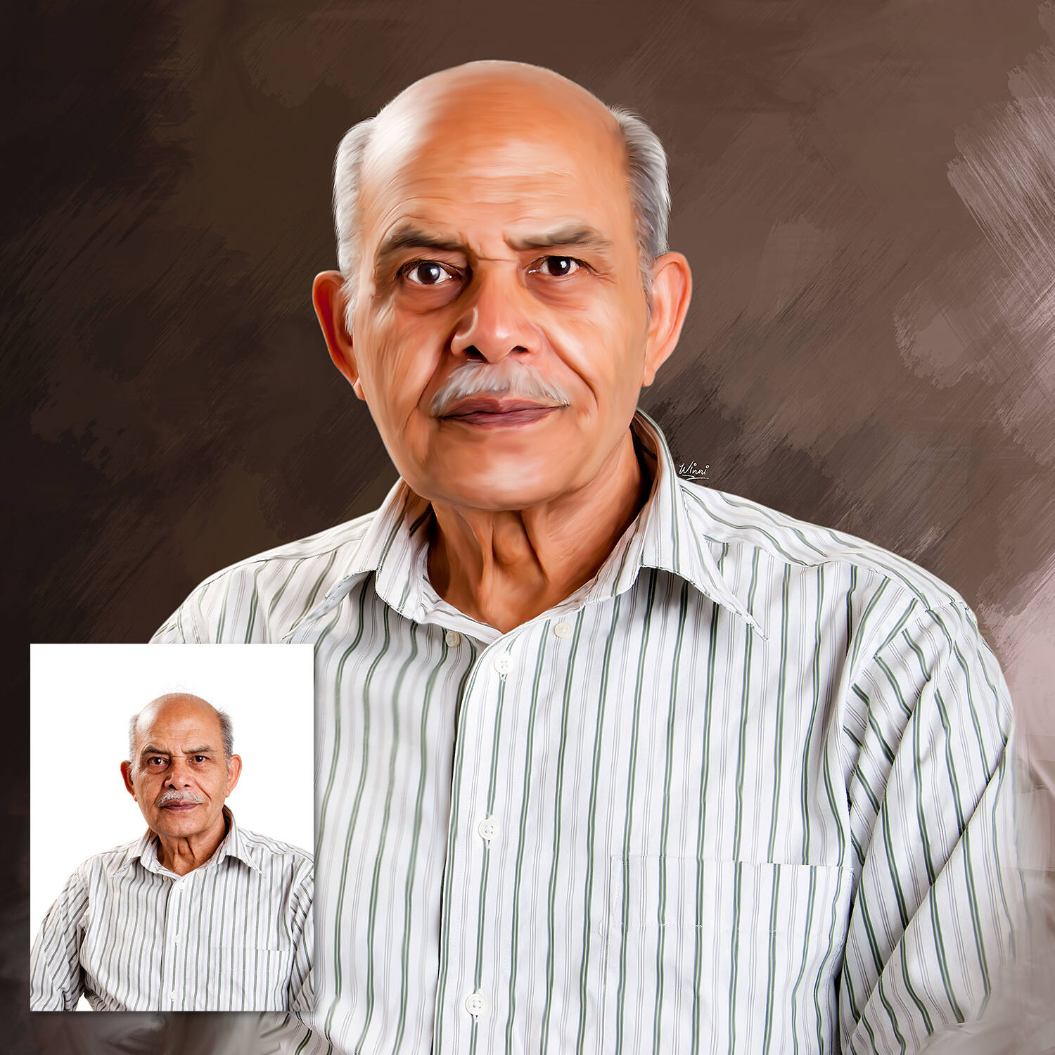 Oil Painting Photo For Father |