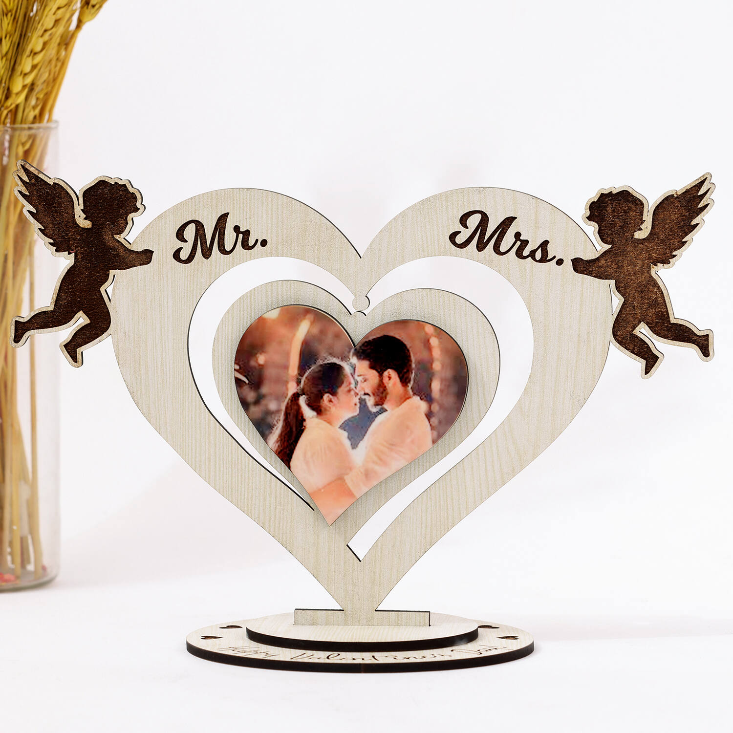 Personalised Valentine Love Birds Table Top Frame |