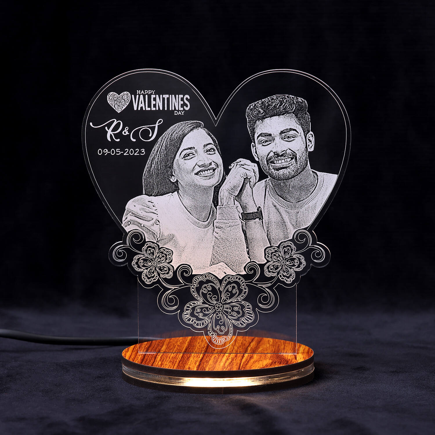 Heart Shape Personalized Led Photo Frame |