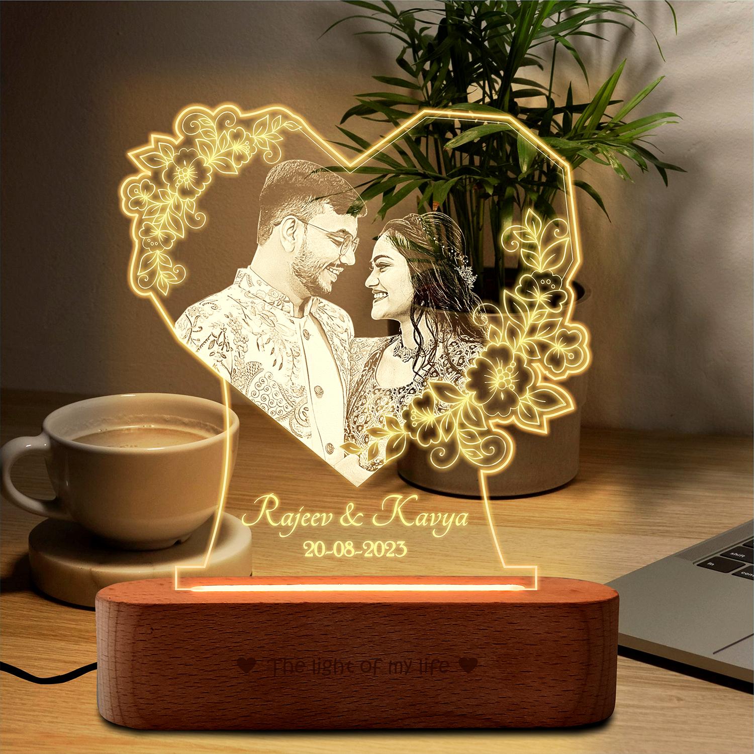 Everlasting Love Personalized Photo Lamp |
