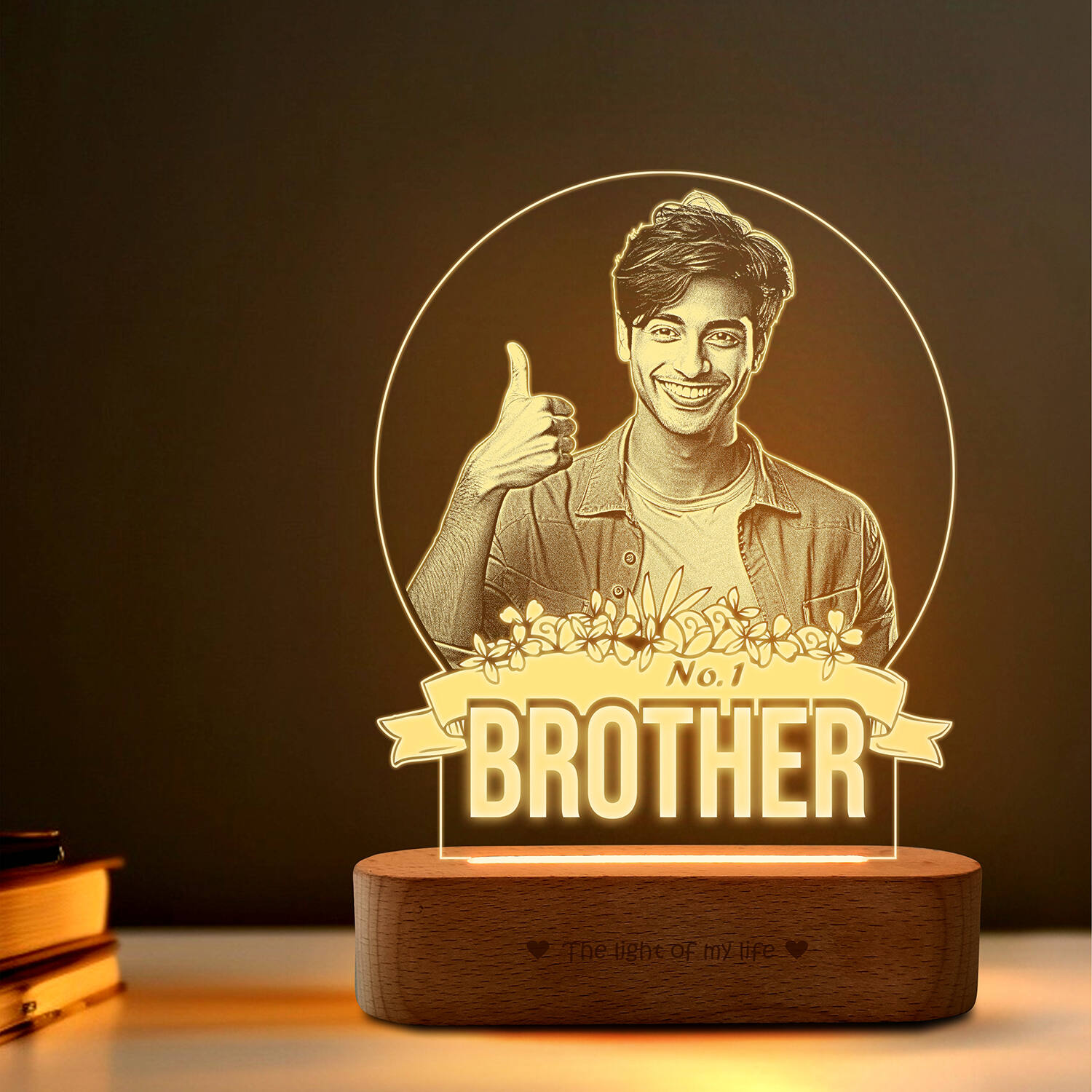 Personalized Number 1 Brother Engraved Frame |