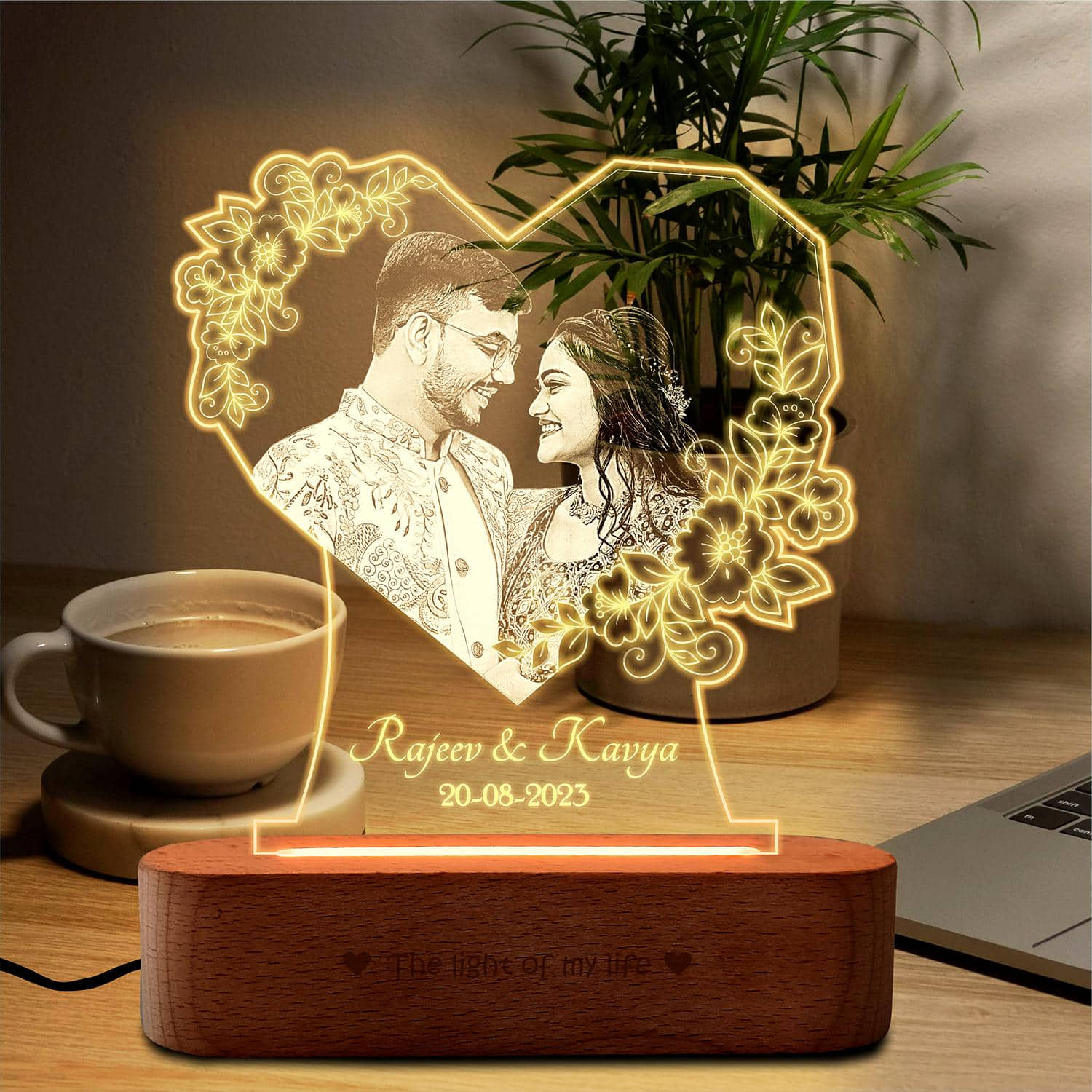 Everlasting Love Personalized Photo Lamp |