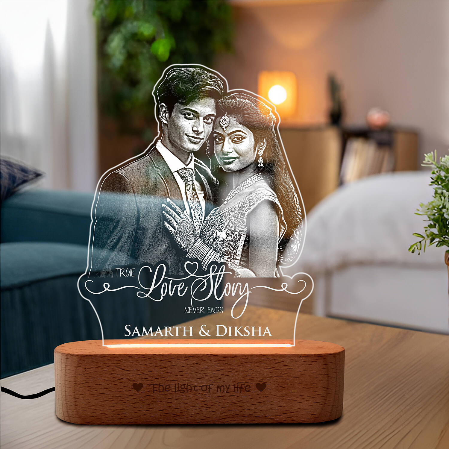 Personalized Love Story Gift Lamp |