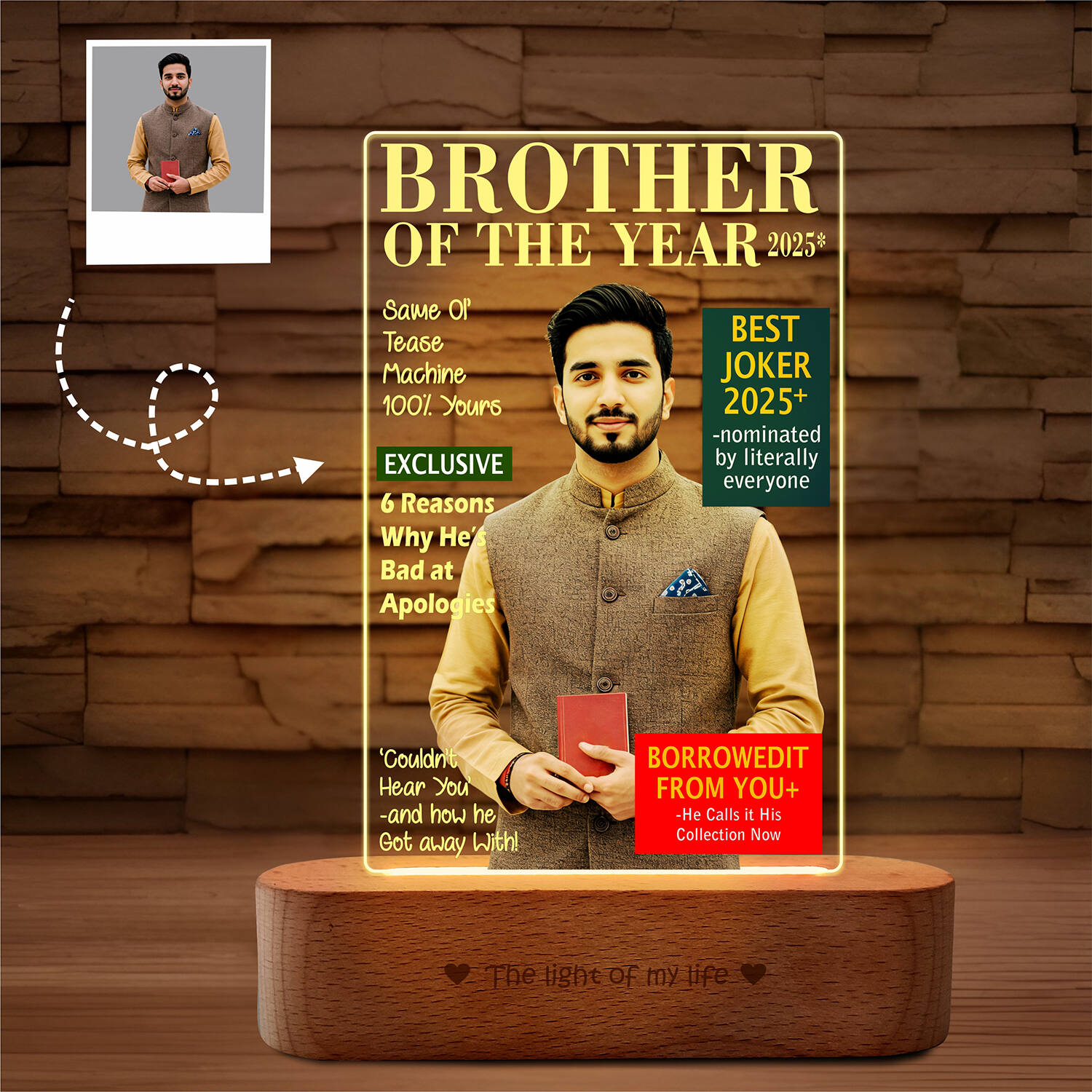 Personalized Magazine Style Frame for Brother |