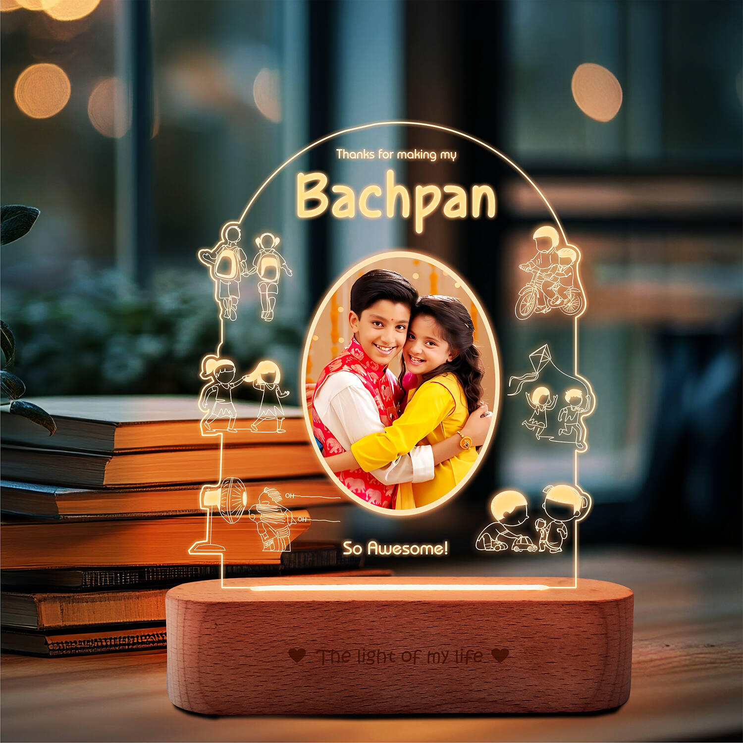Personalized Bachpan Led Frame |