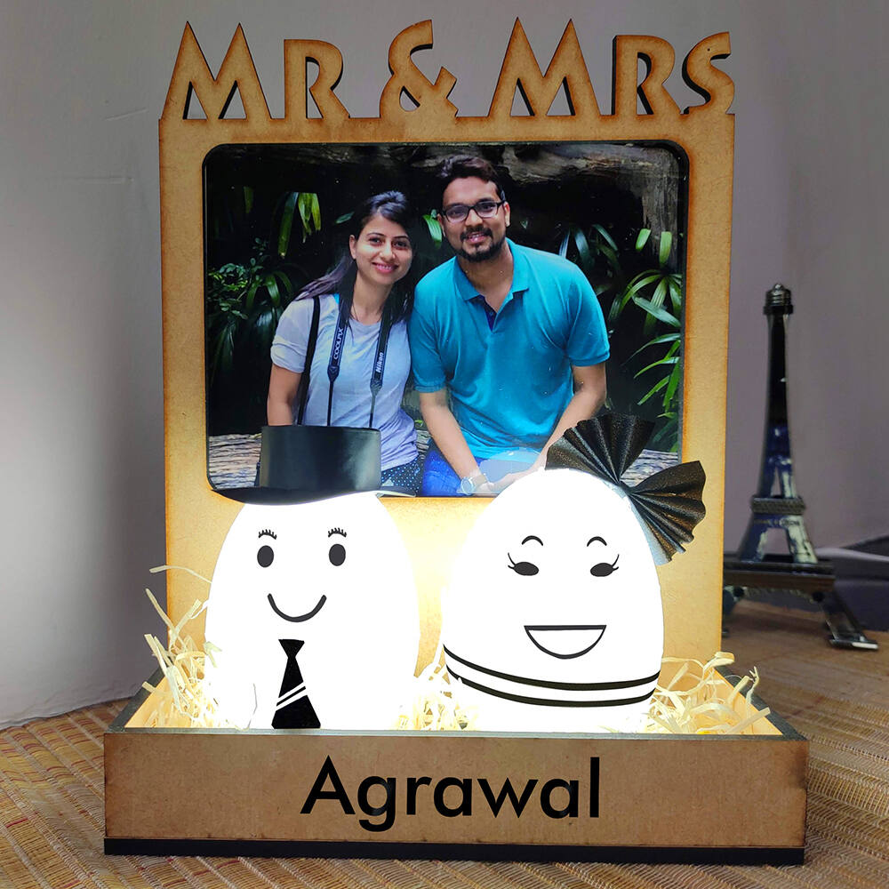 Mr and Mrs Personalised Lamp |