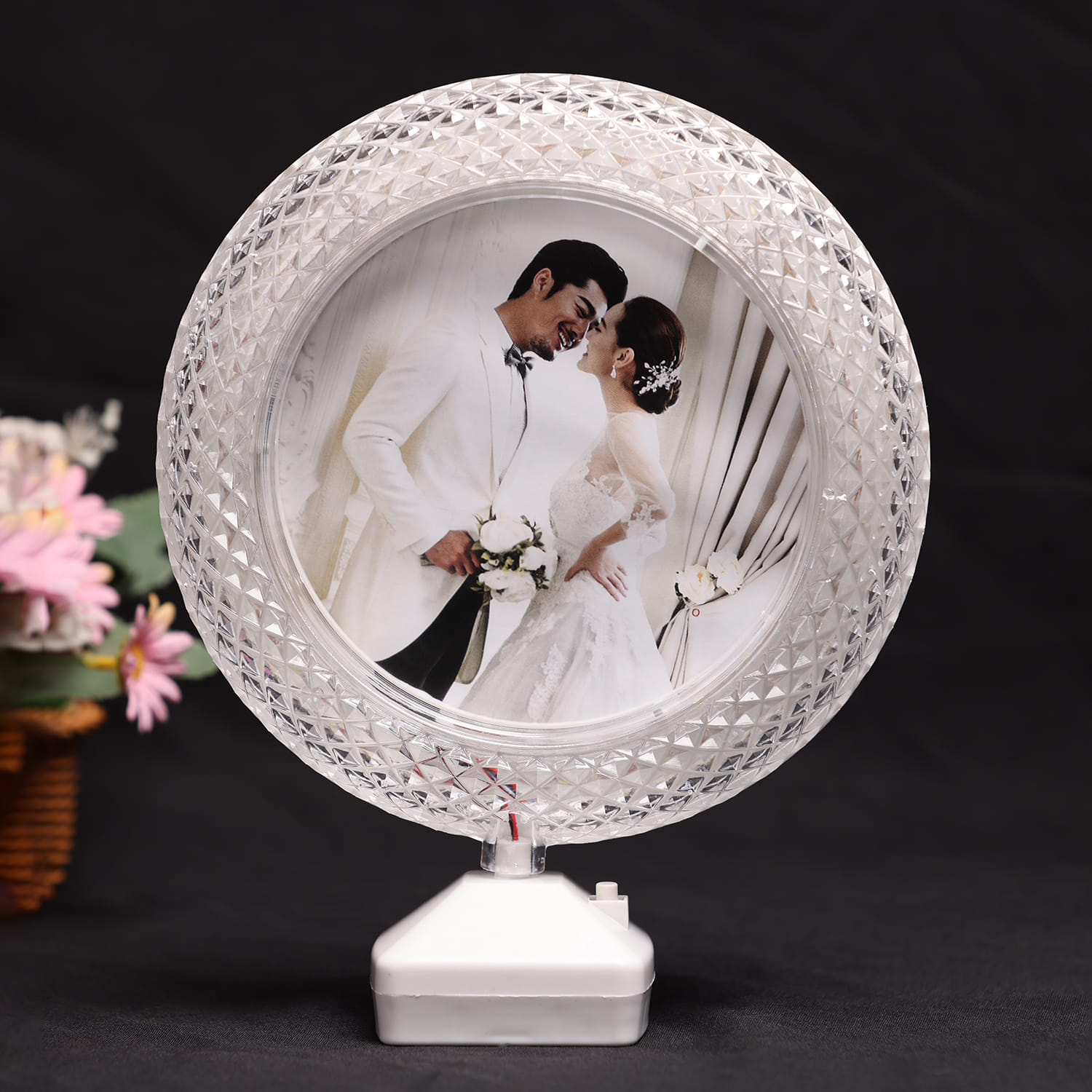 Personalised Crystal Valentines Photo Lamp |