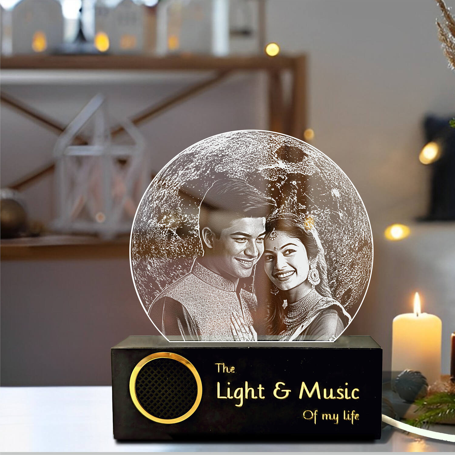 Personalized Lamp with Speaker Base |